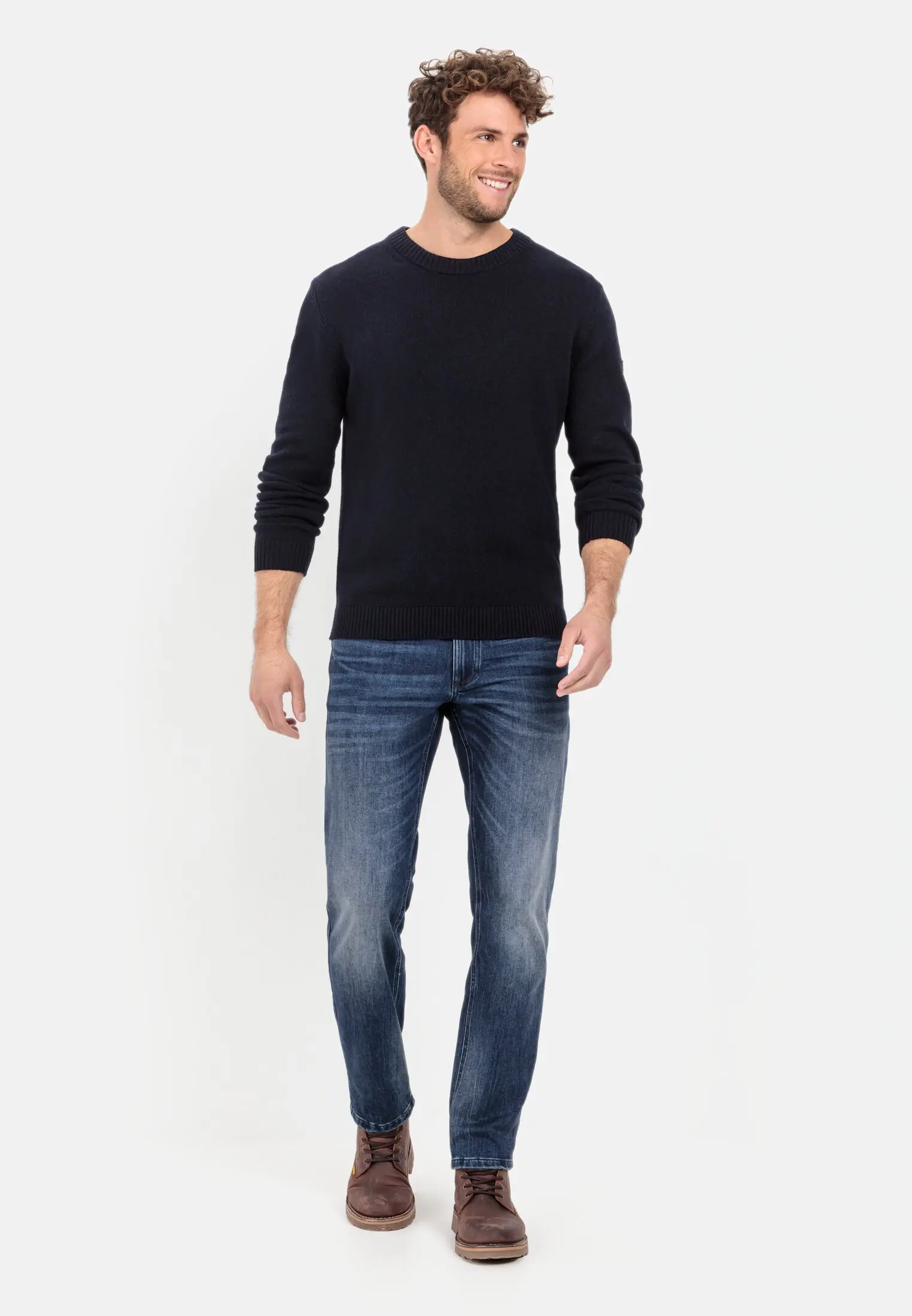 Feinstrickpullover für Herren in Dunkelblau | XL