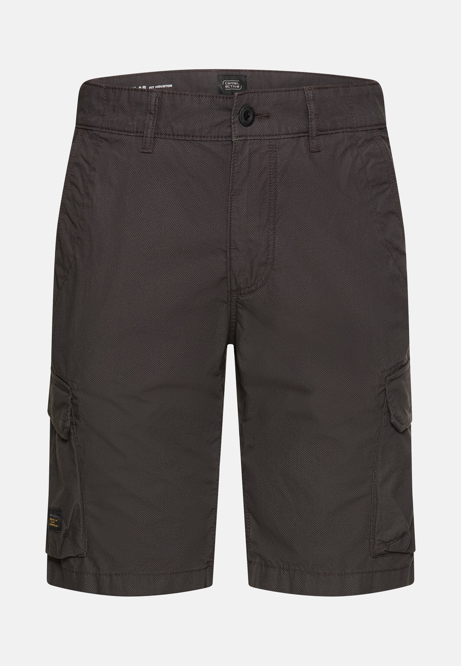 Men Cargoshorts made of pure cotton Black frontal front
