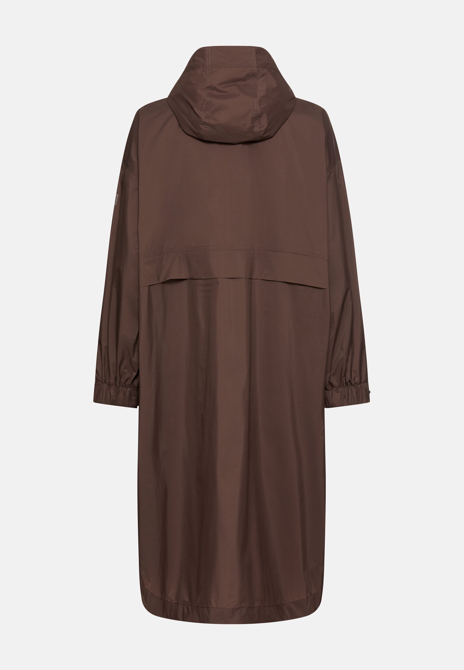 Damen teXXXactive® Regenmantel mit verstellbarer Kapuze Braun frontal hinten