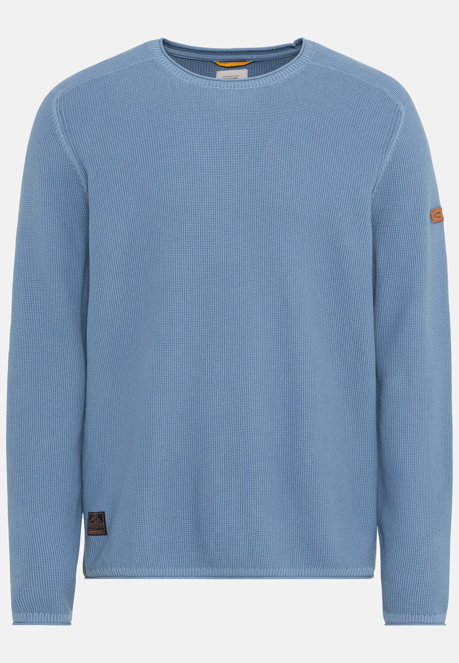 Fine knit sweater for Men in blue camel active