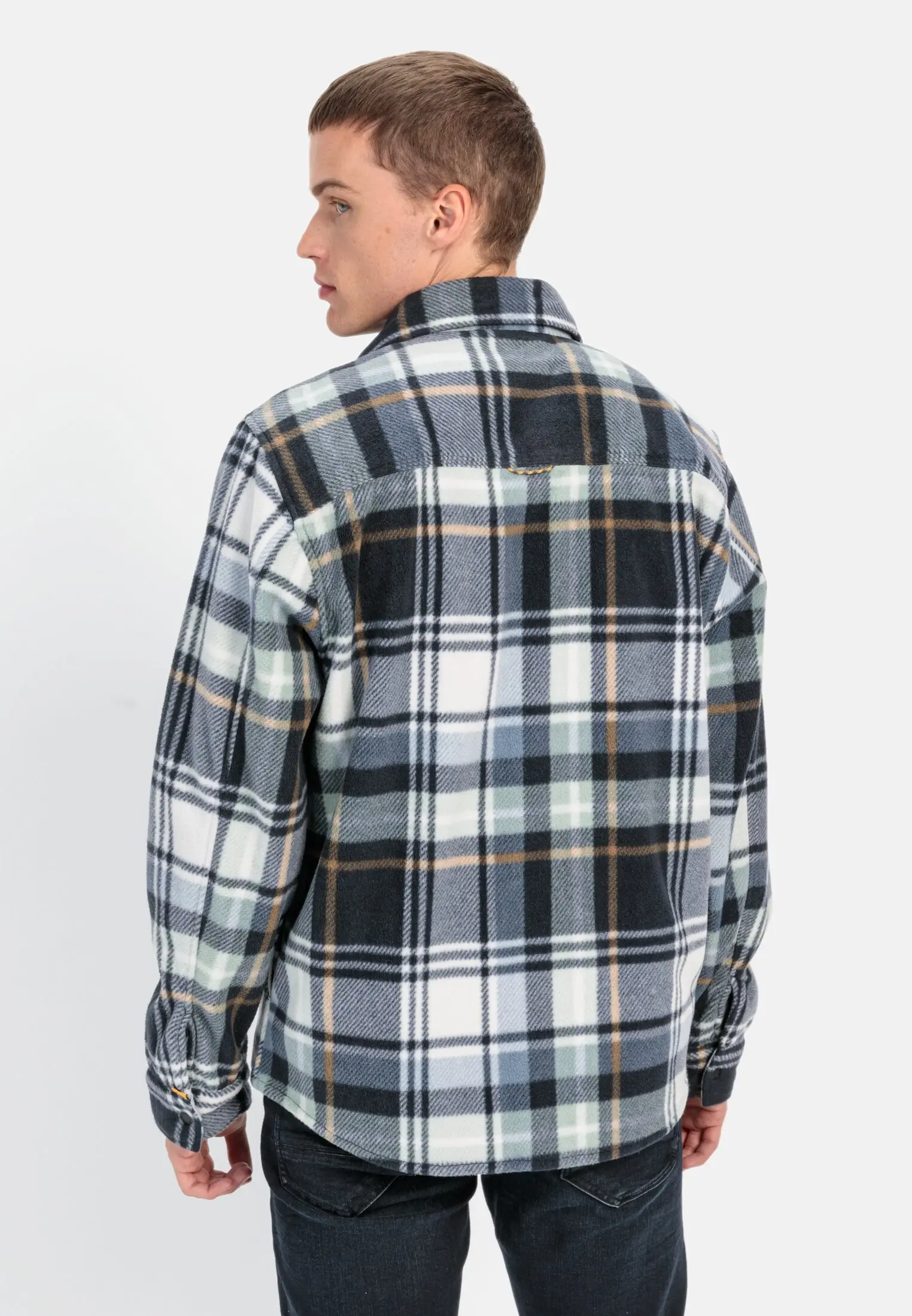 Overshirt für Herren in Weiß-Grau | 3XL | camel active