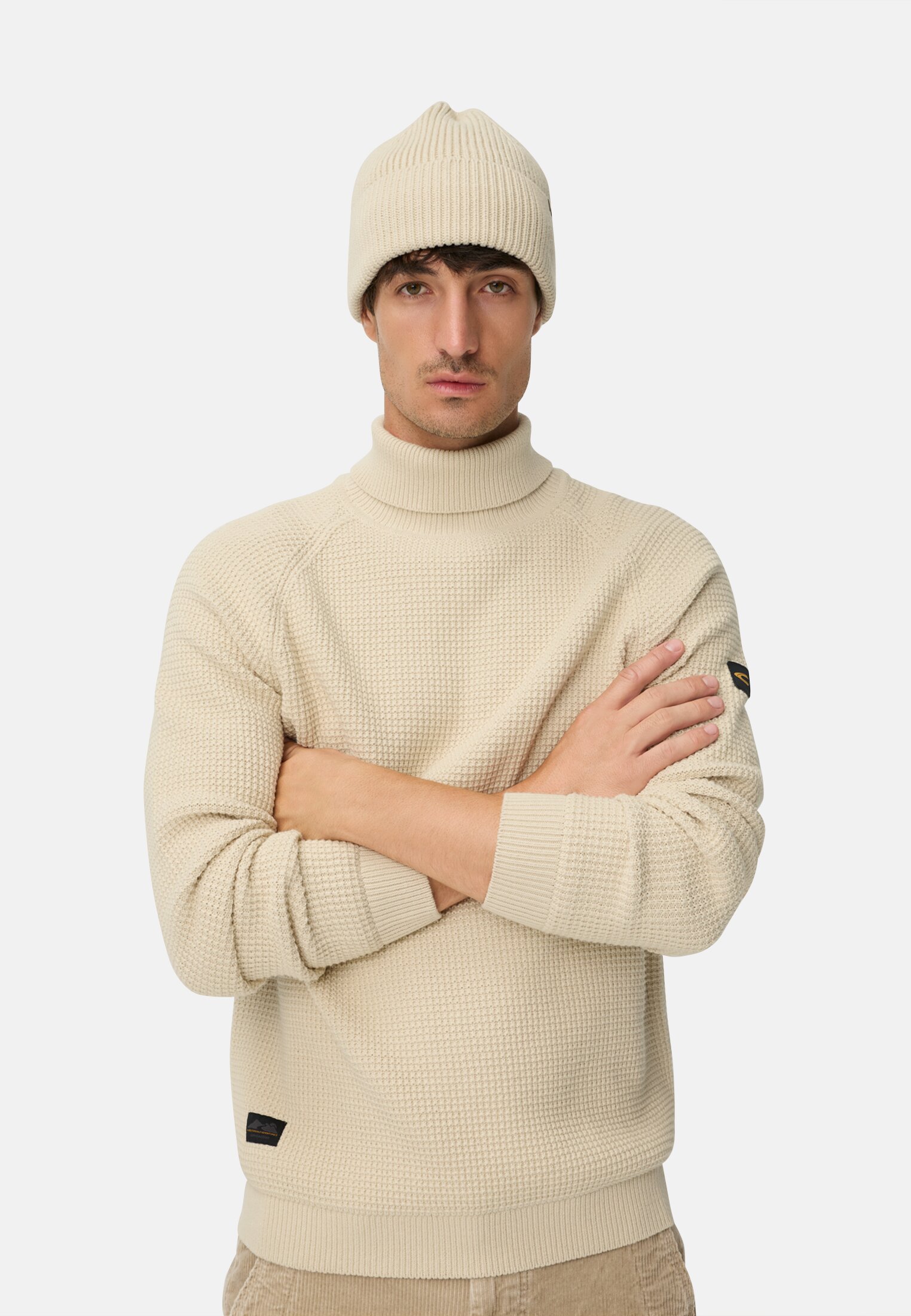 Men Knitted sweater with stand-up collar Oats worn emotional