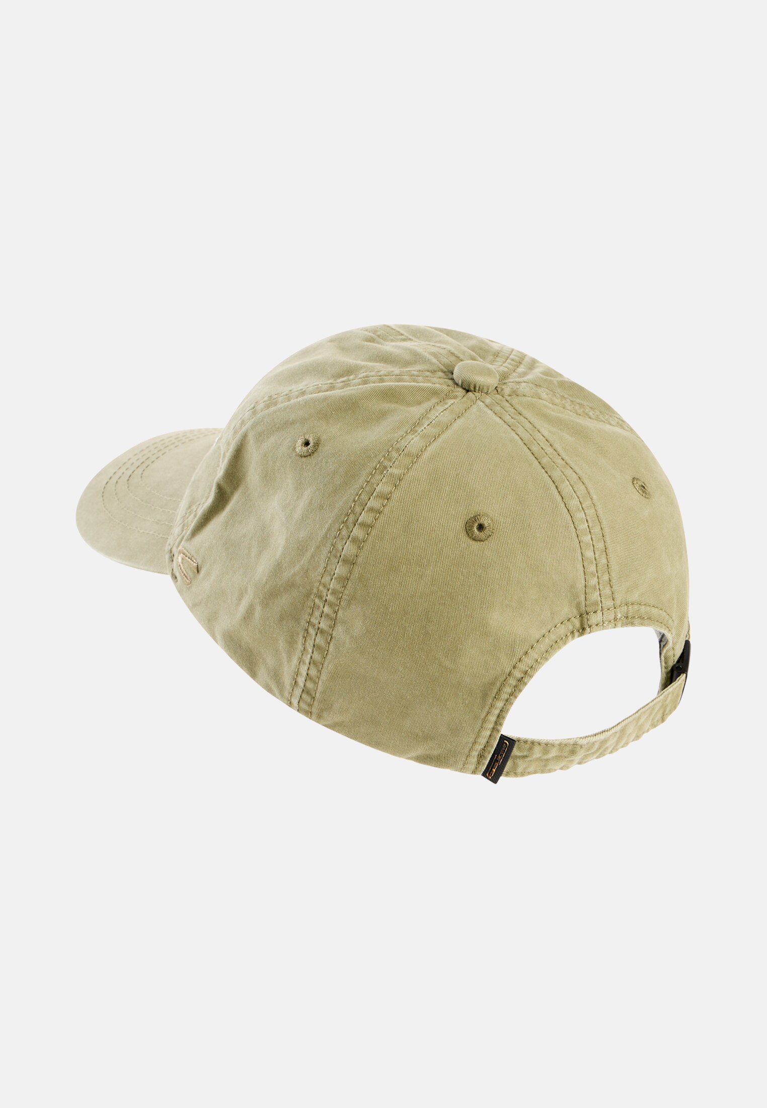Cap made of pure cotton Olive Green frontal back