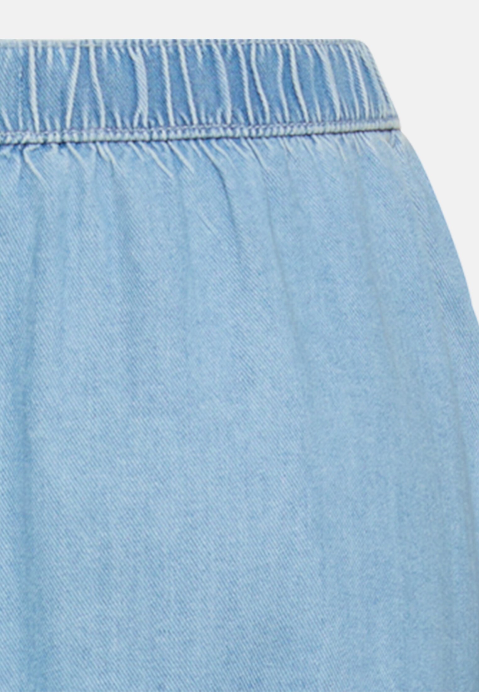 Damen Jeansrock mit Knopfleiste Hellblau hinten nah