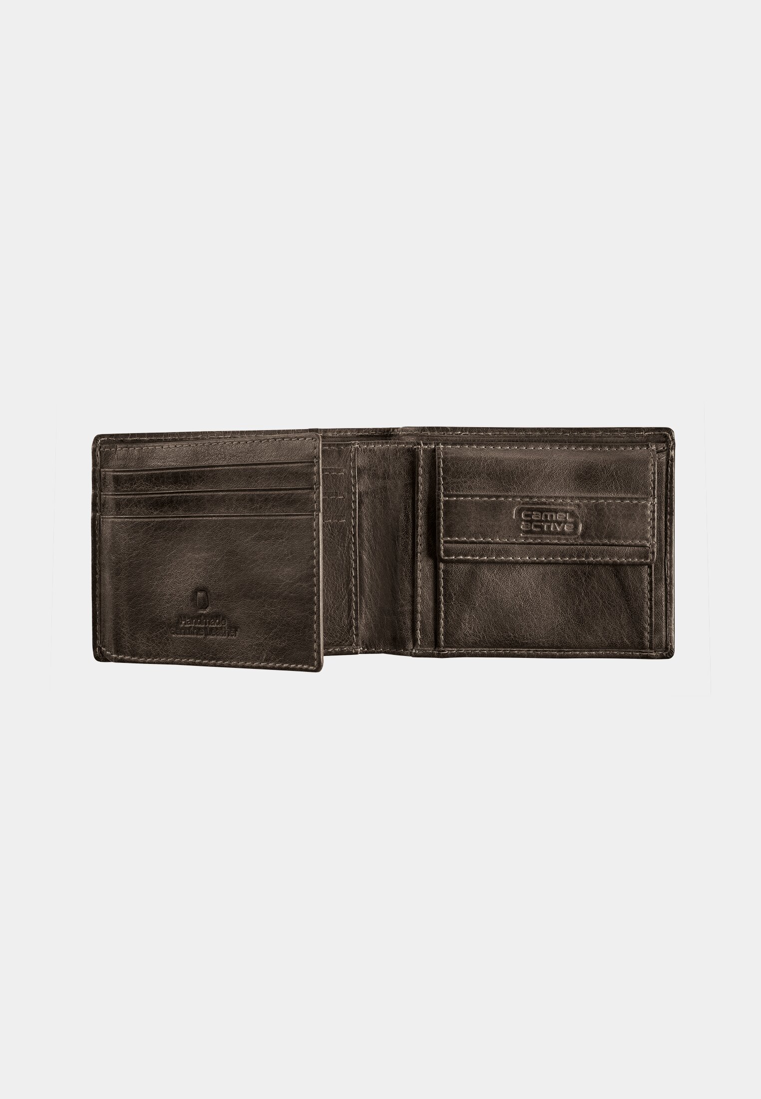 Men Wallet made from genuine leather Black front close