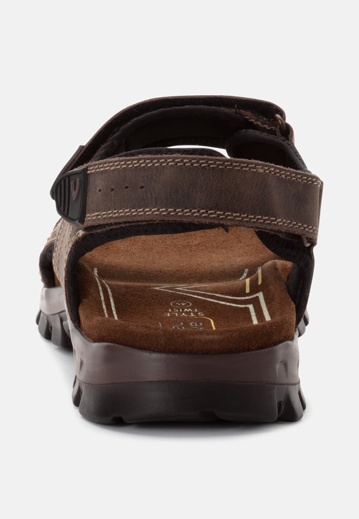 MI_56TWA01-0180-360_3G-00 Herren Sandalen aus perforiertem Leder Braun vorne nah