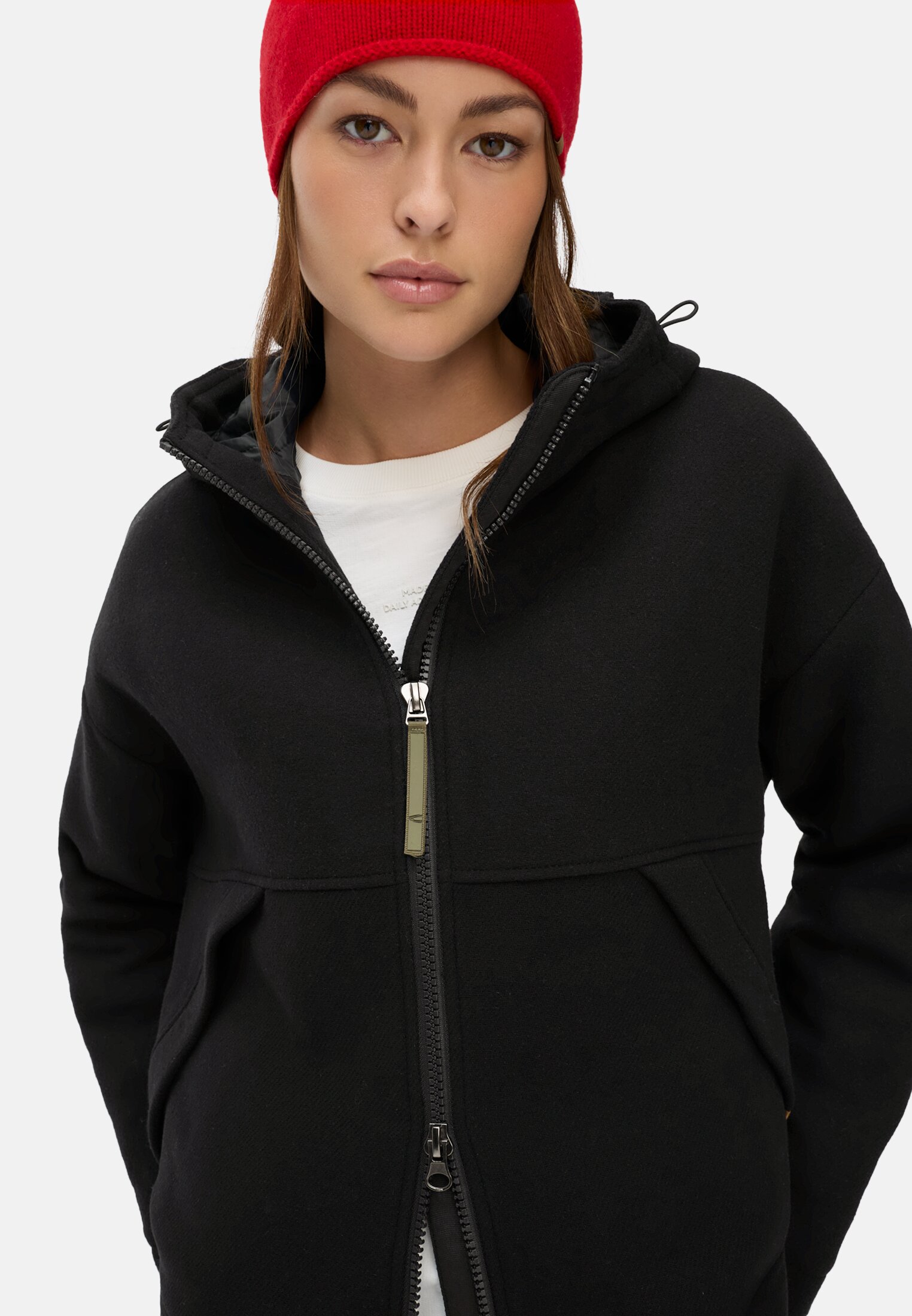 Women Jacket with reflective details Dark blue worn emotional