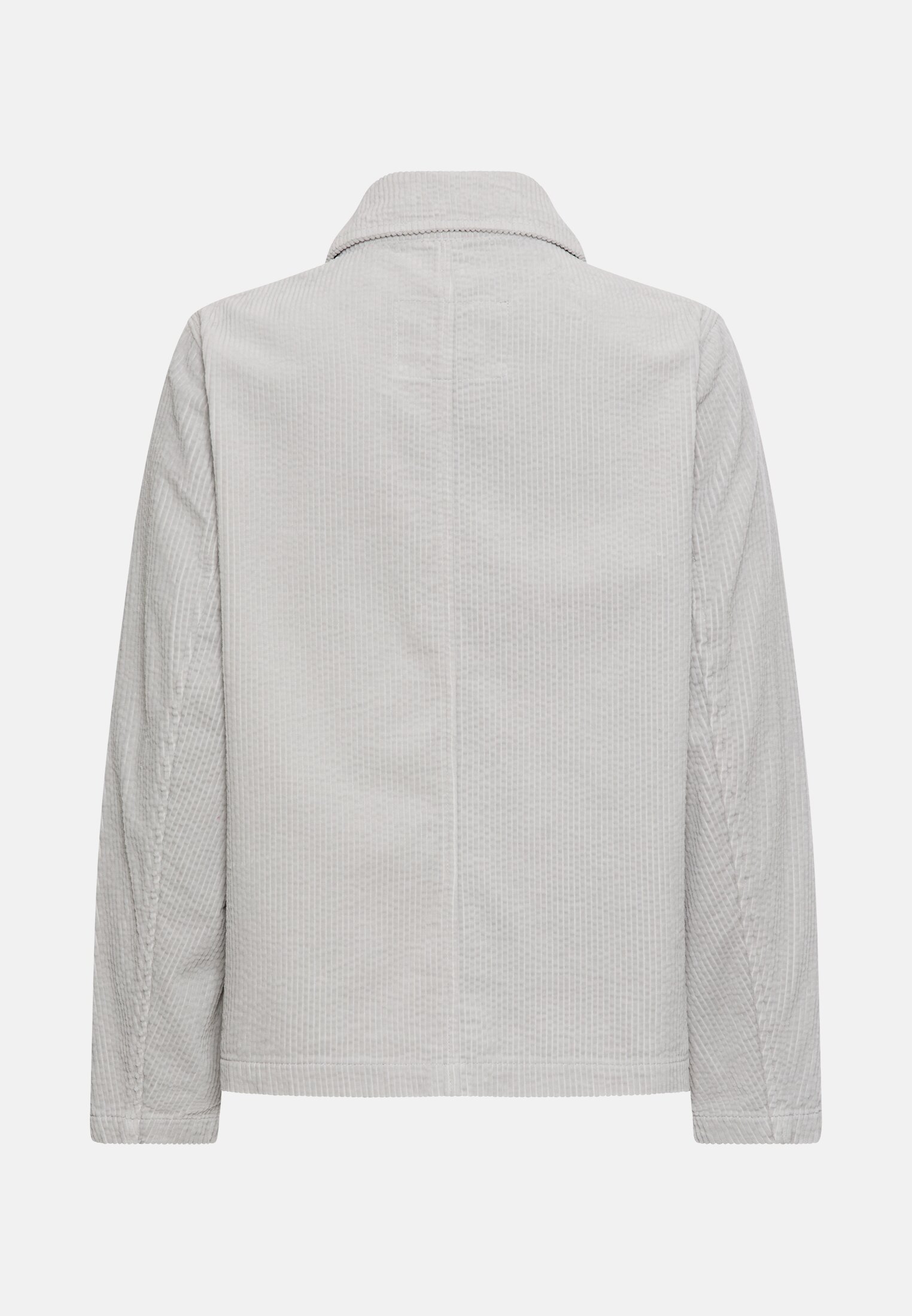 Vrouwen Blazer met workwear-details Grijs frontaal achter
