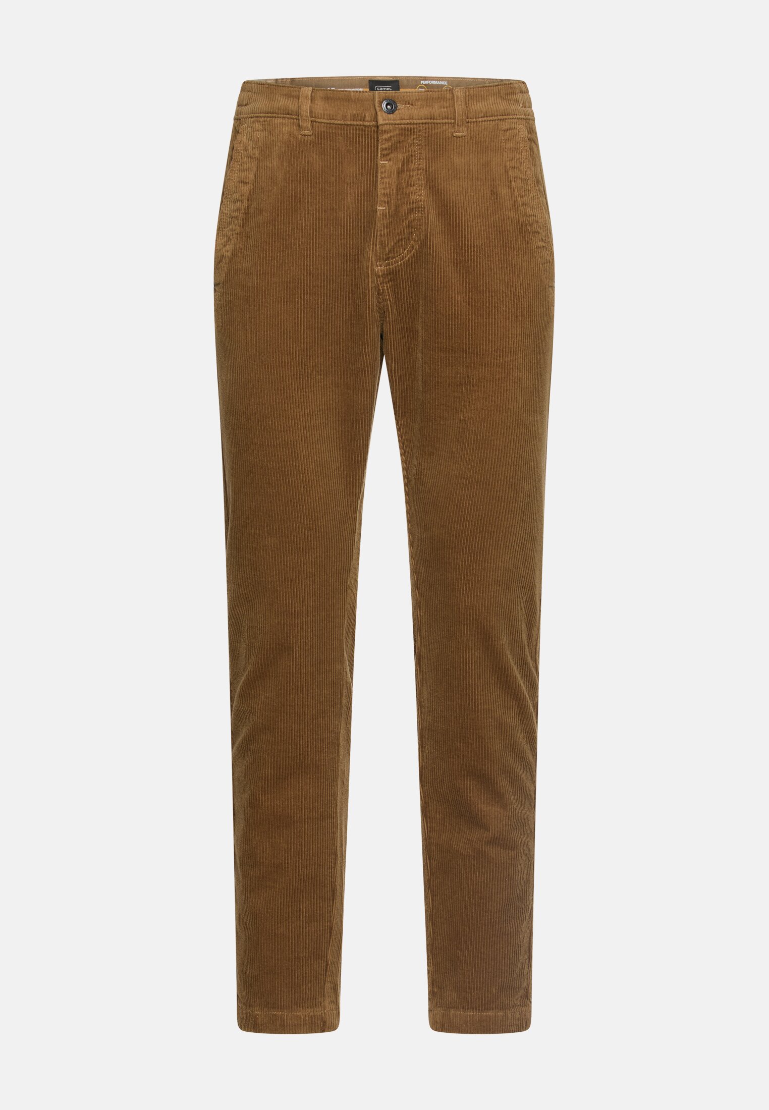 Herren Regular Fit Cord Chino Sepiabraun frontal vorn