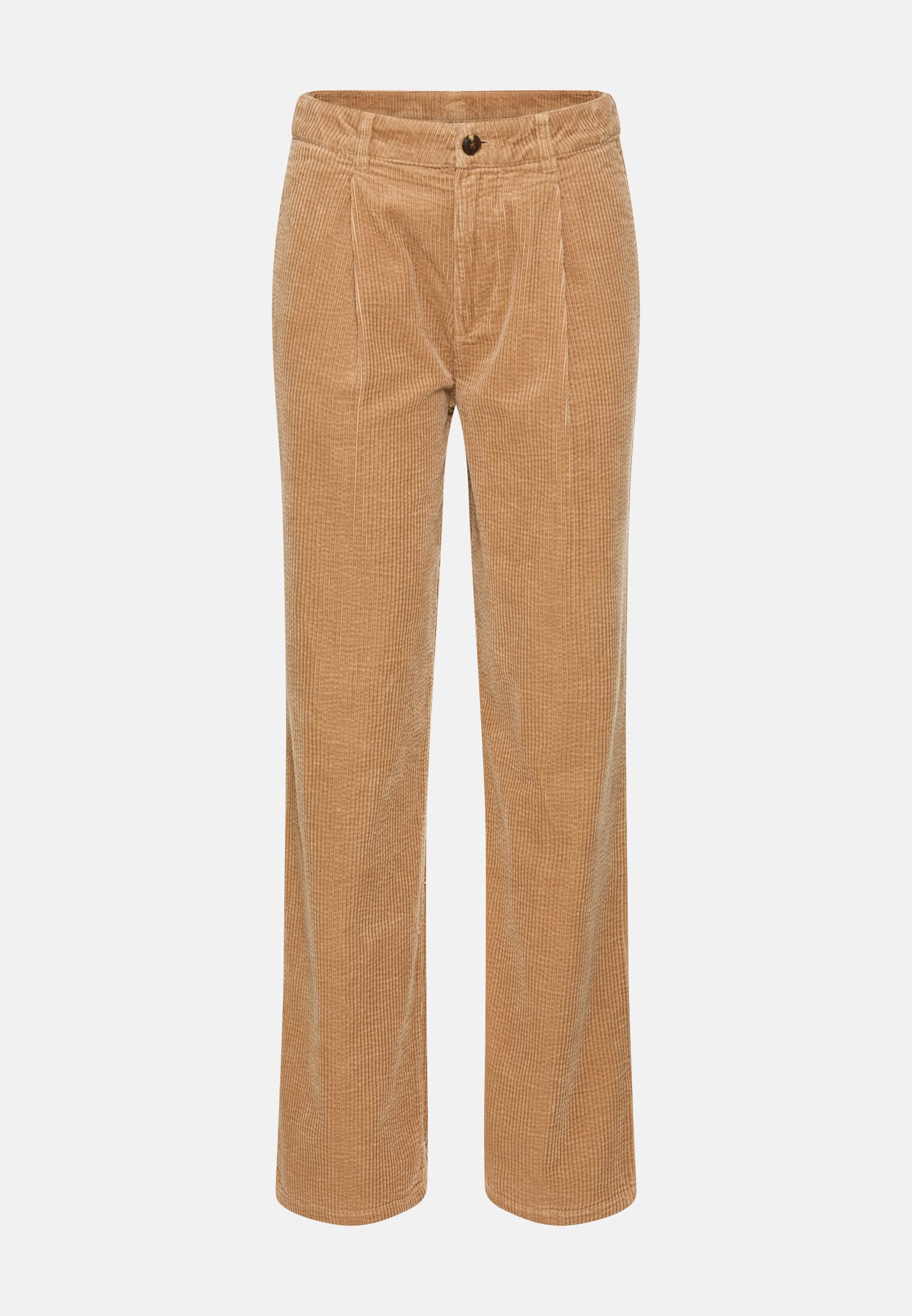 Women Relaxed fit chino trousers made of cotton Caramel frontal front