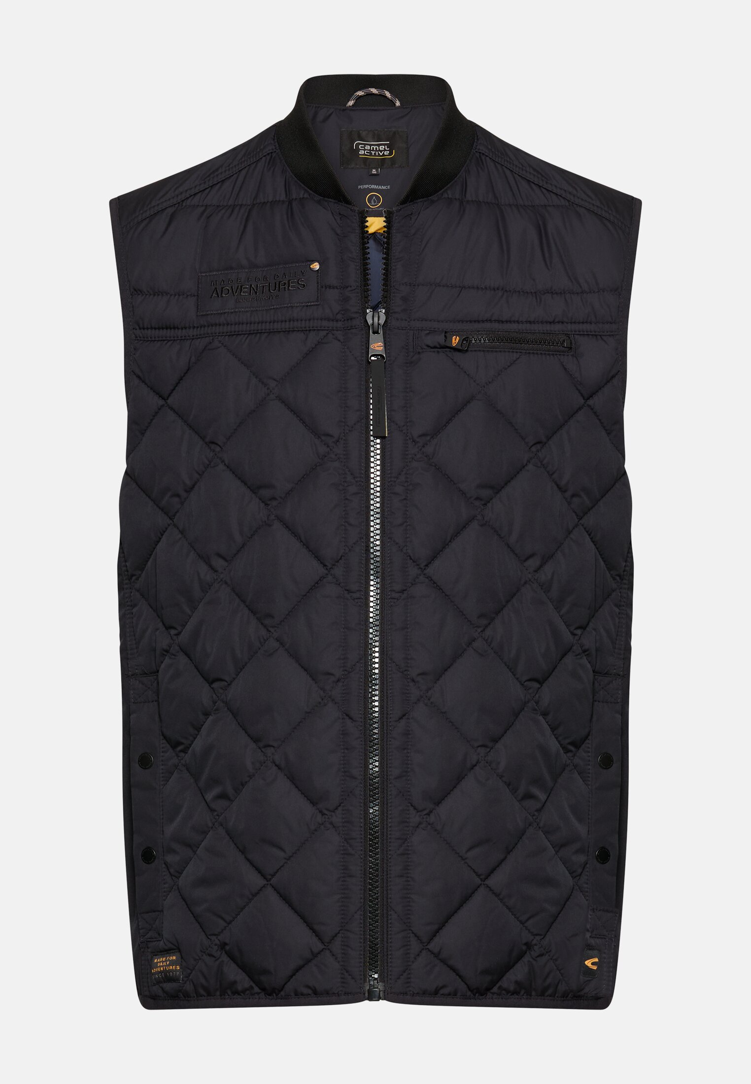 Men Water-repellent vest with warm pocket lining Navy blue frontal front
