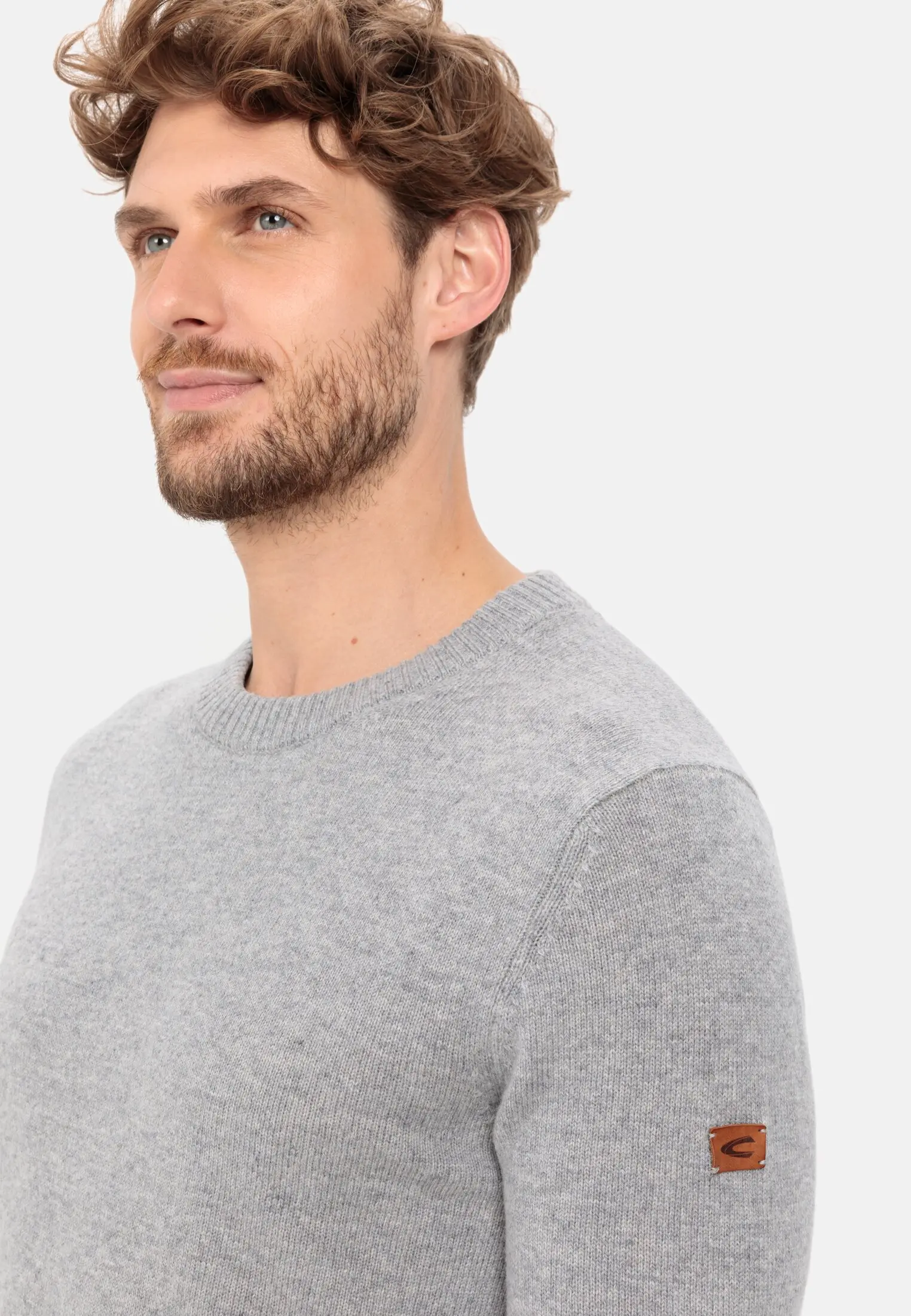 Feinstrickpullover für Herren in Hellgrau | L