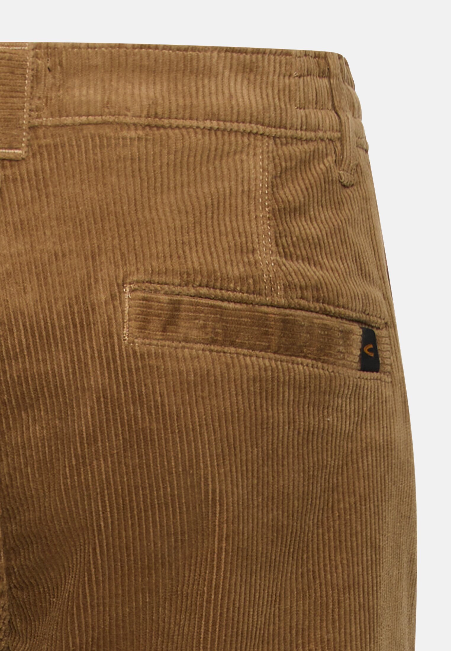 Herren Regular Fit Cord Chino Sepiabraun hinten nah