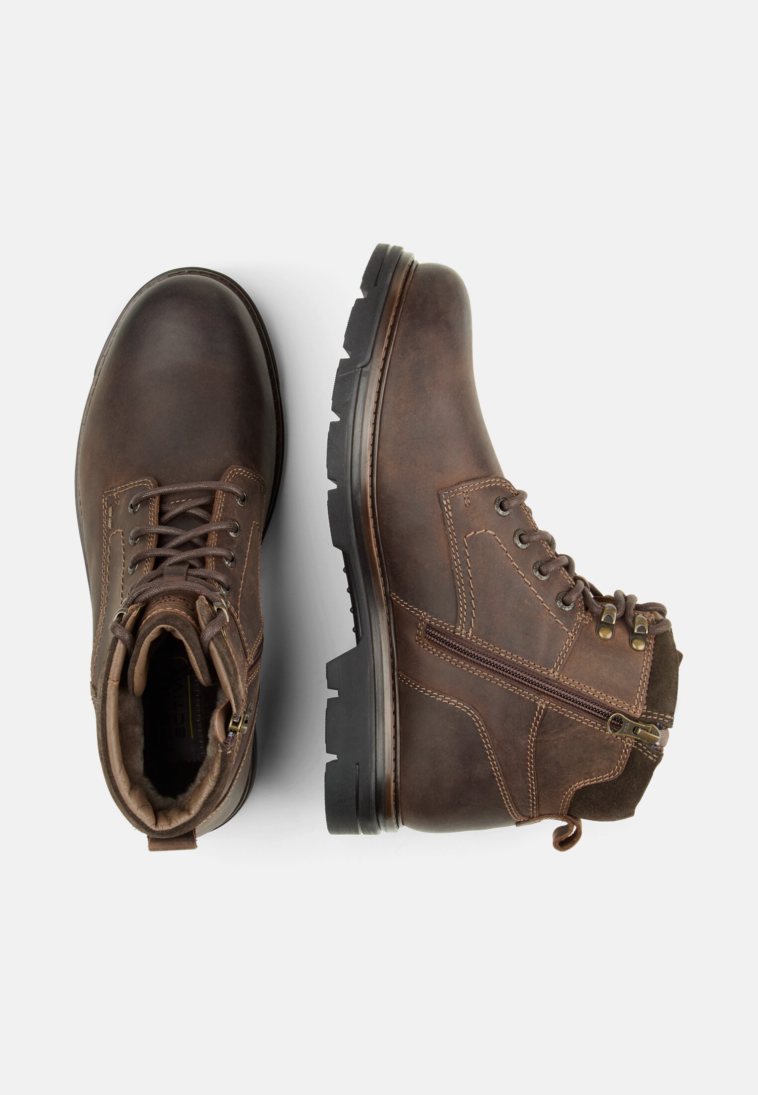 camelactive_Boot_schoko_57GUI02-0400-360_1G Men Lace-up with side zipper Brown frontal top