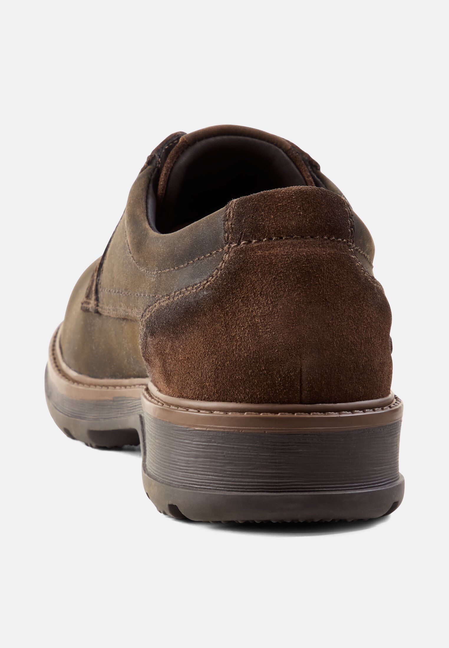 Men Lace-up shoe made of genuine leather Brown front close