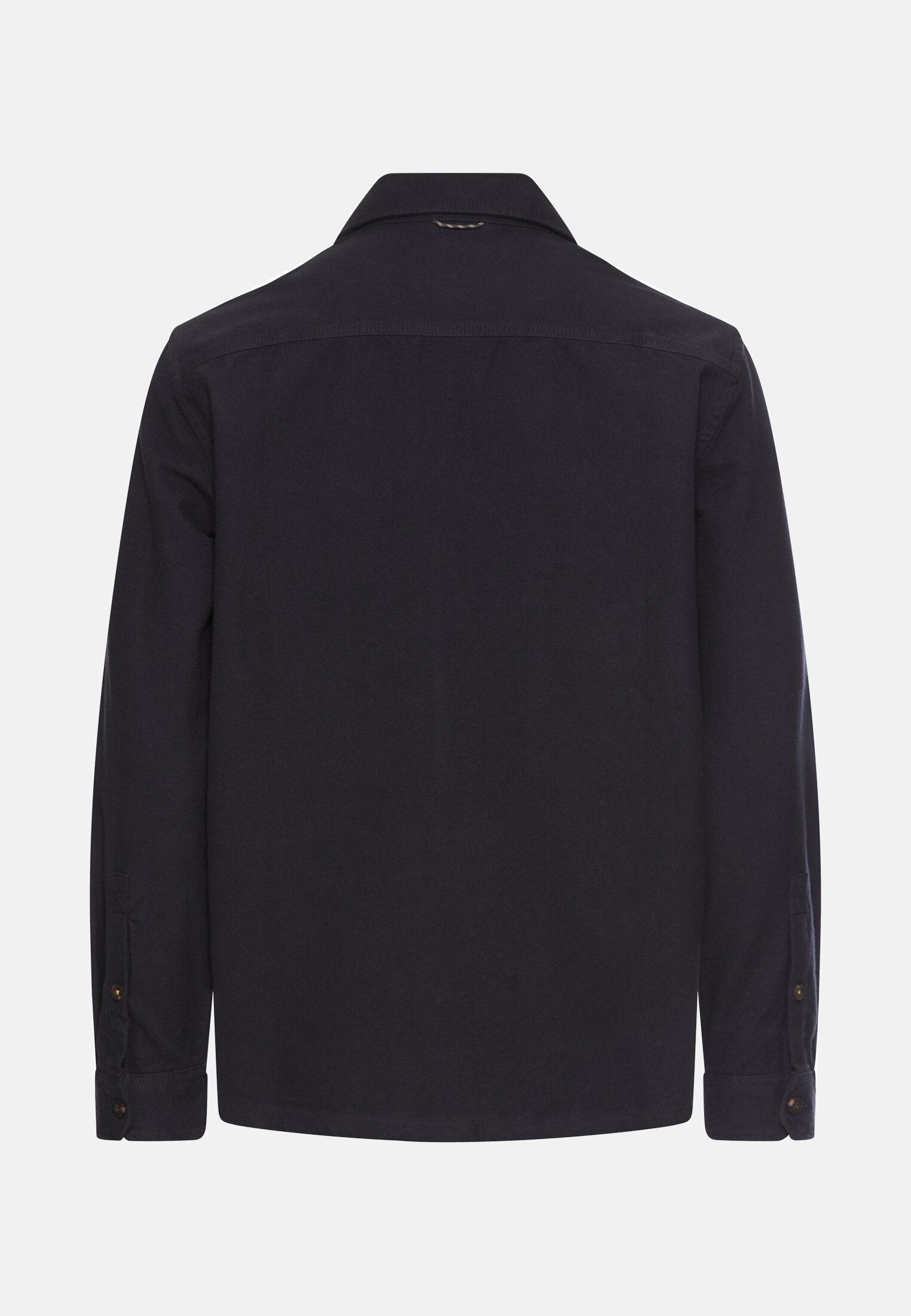 Men Cotton shirt with chest pocket Navy Blue frontal back