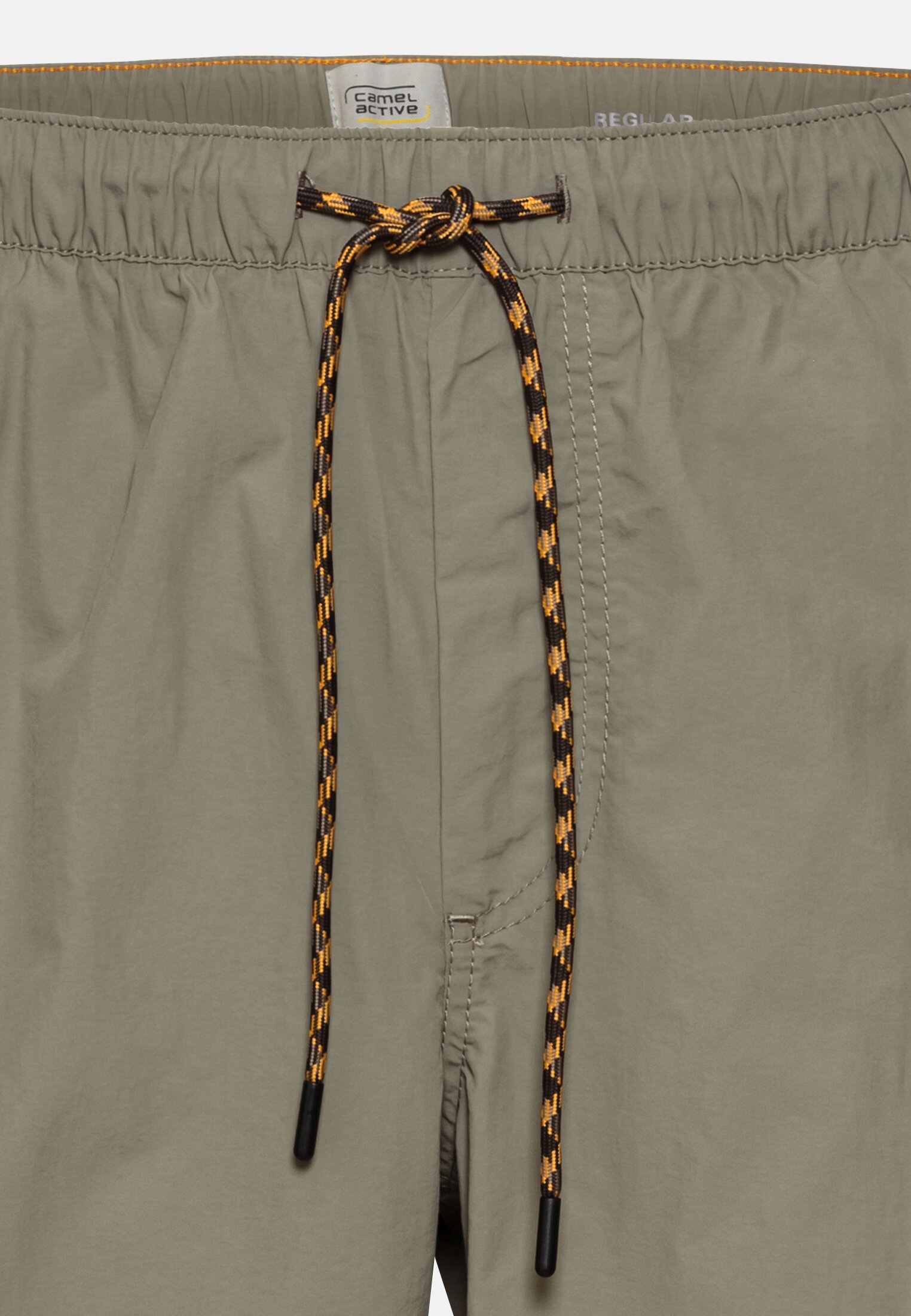 Men Beach shorts with a cargo pocket Khaki front close