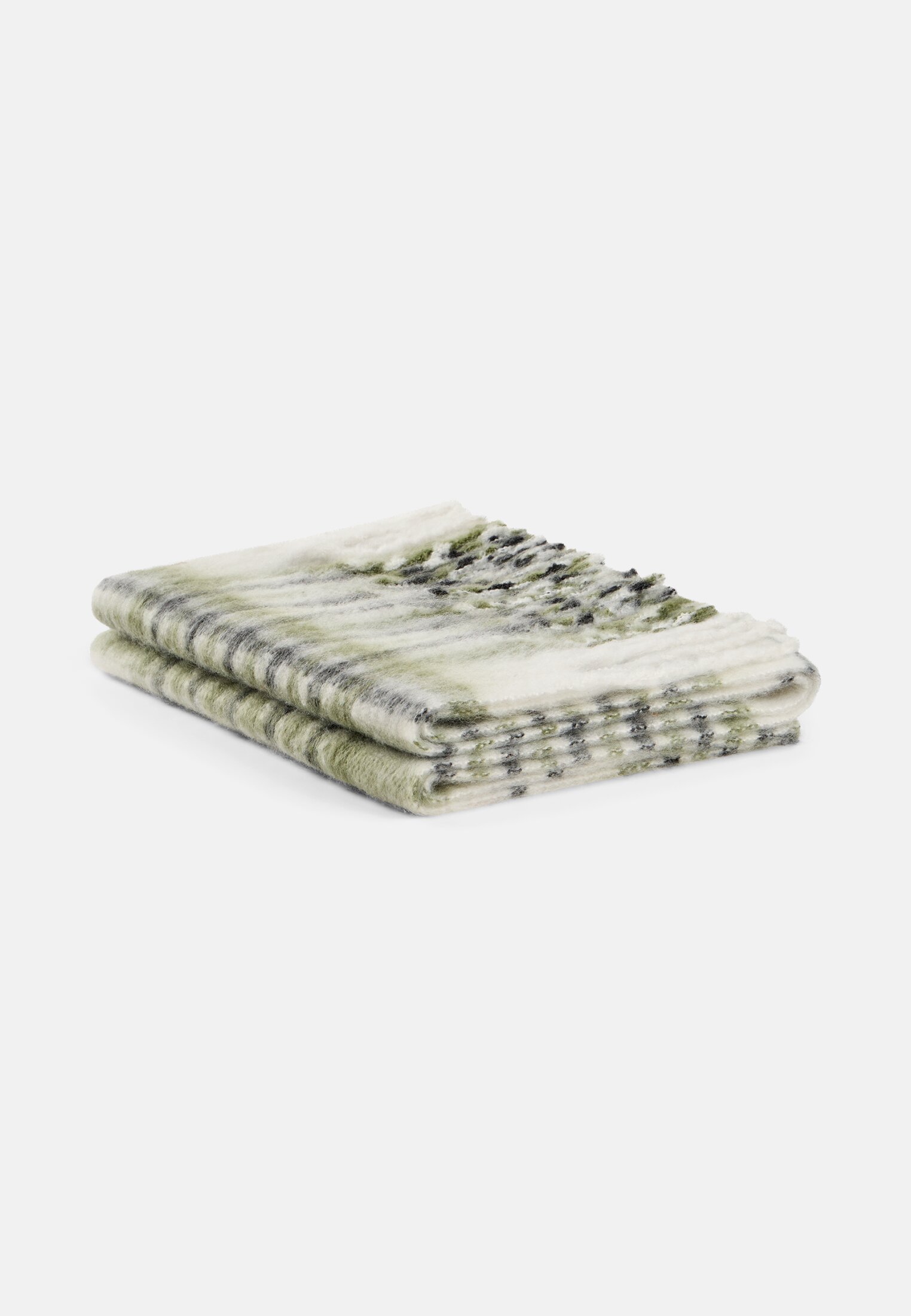 Damen Strickschal aus weichem Material Dunkelgrün frontal oben