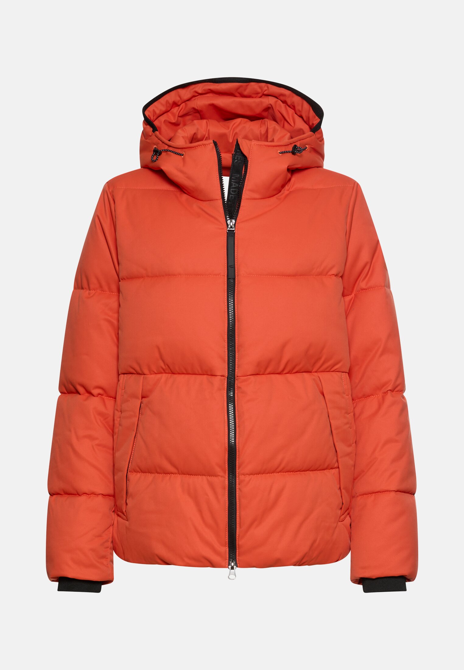 Damen Gefütterte Jacke mit reflektierenden Details Orange frontal vorn