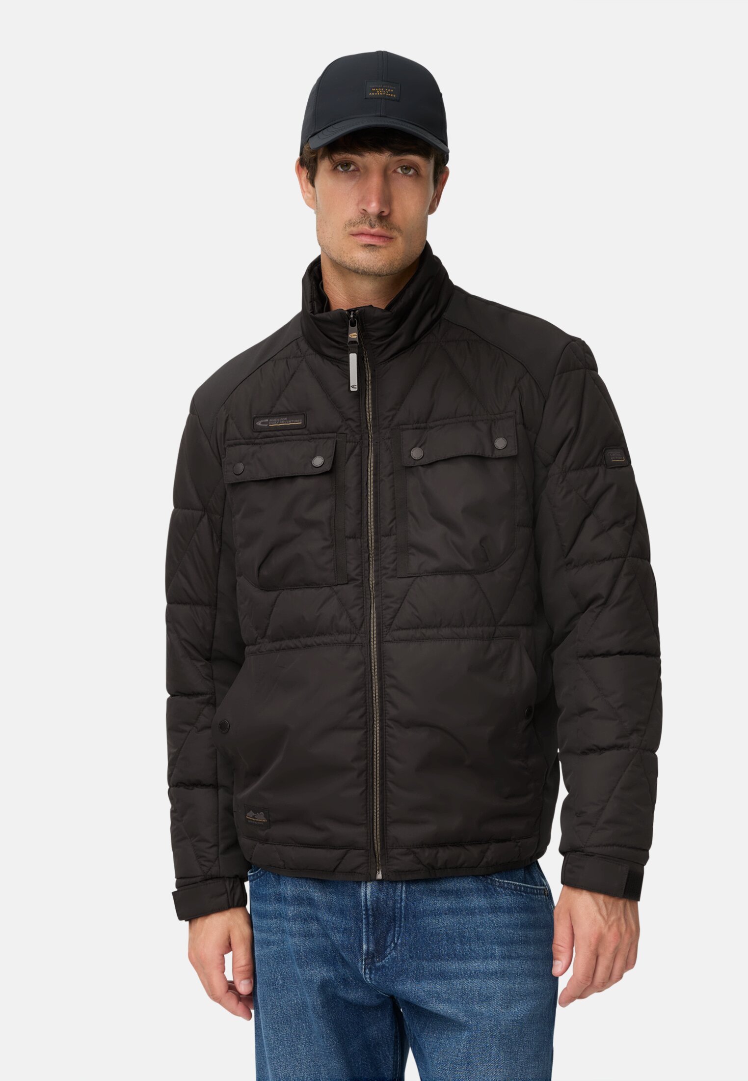 Men Blouson with water-repellent function Black worn front