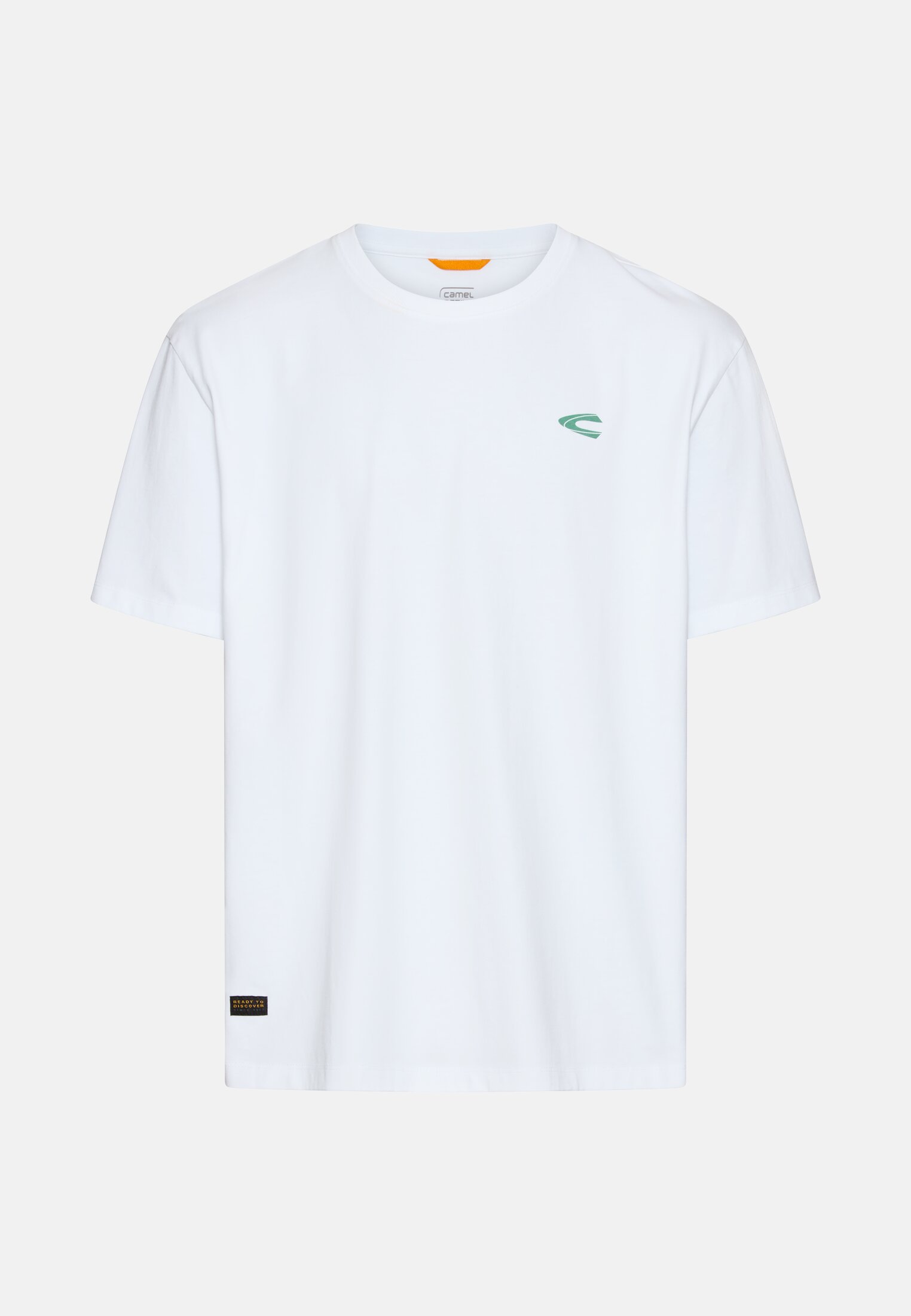 Herren T-Shirt mit Rückenprint Weiß frontal vorn