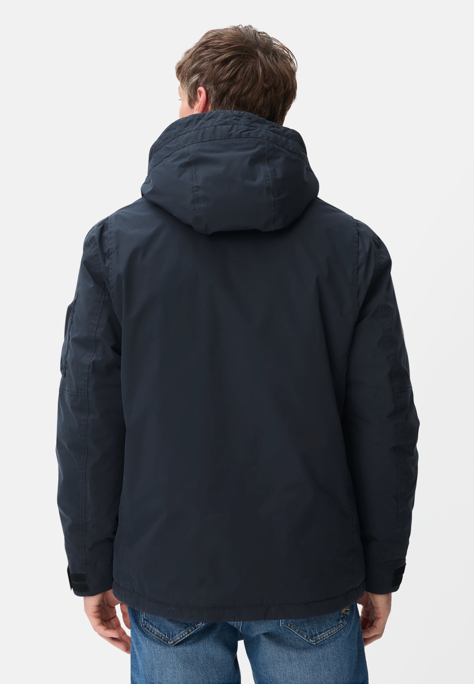 Men teXXXactive® functional winter jacket with taped seams Navy blue worn back