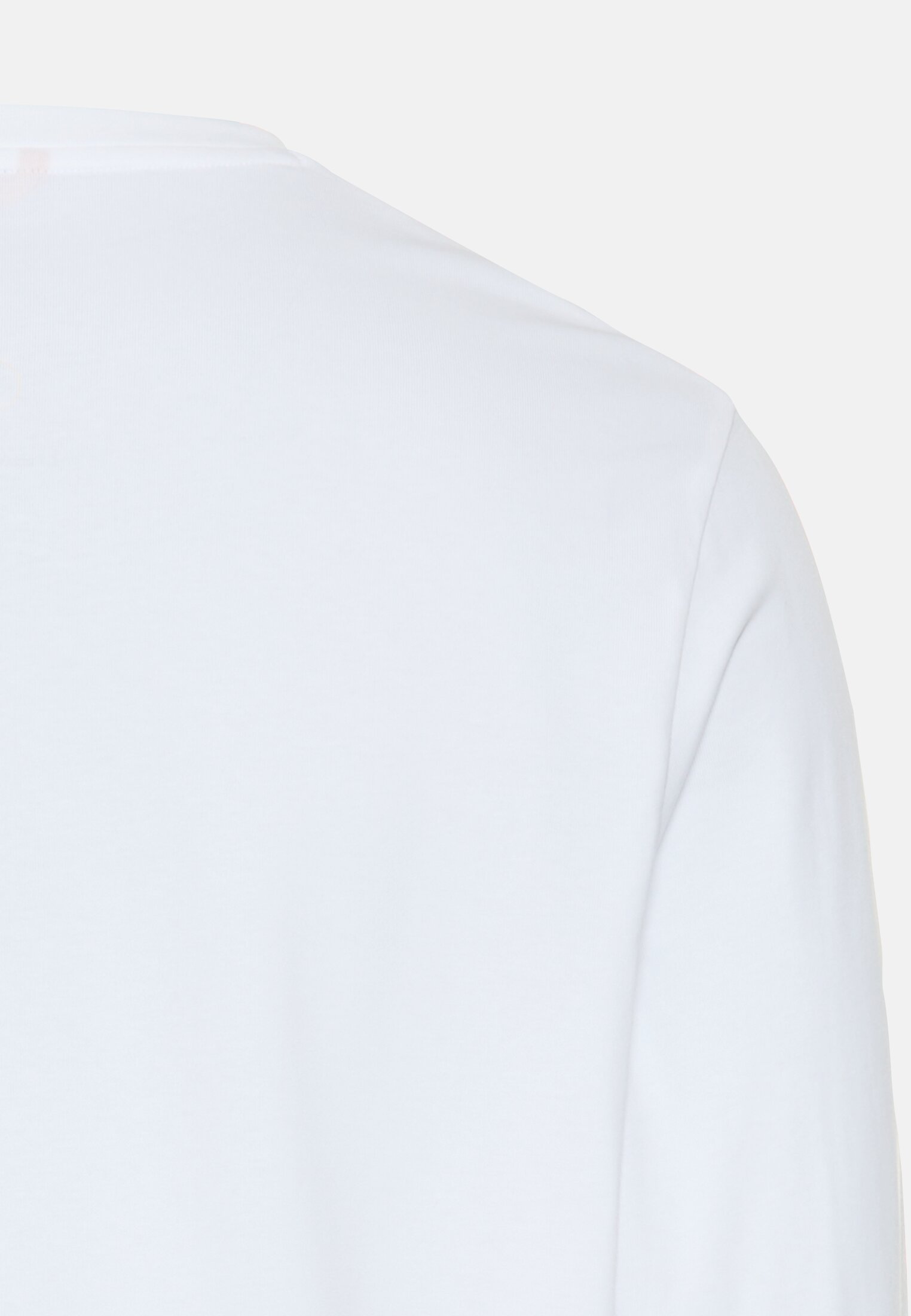 Men fleXXXactive® long-sleeved shirt made from a cotton mix White close back