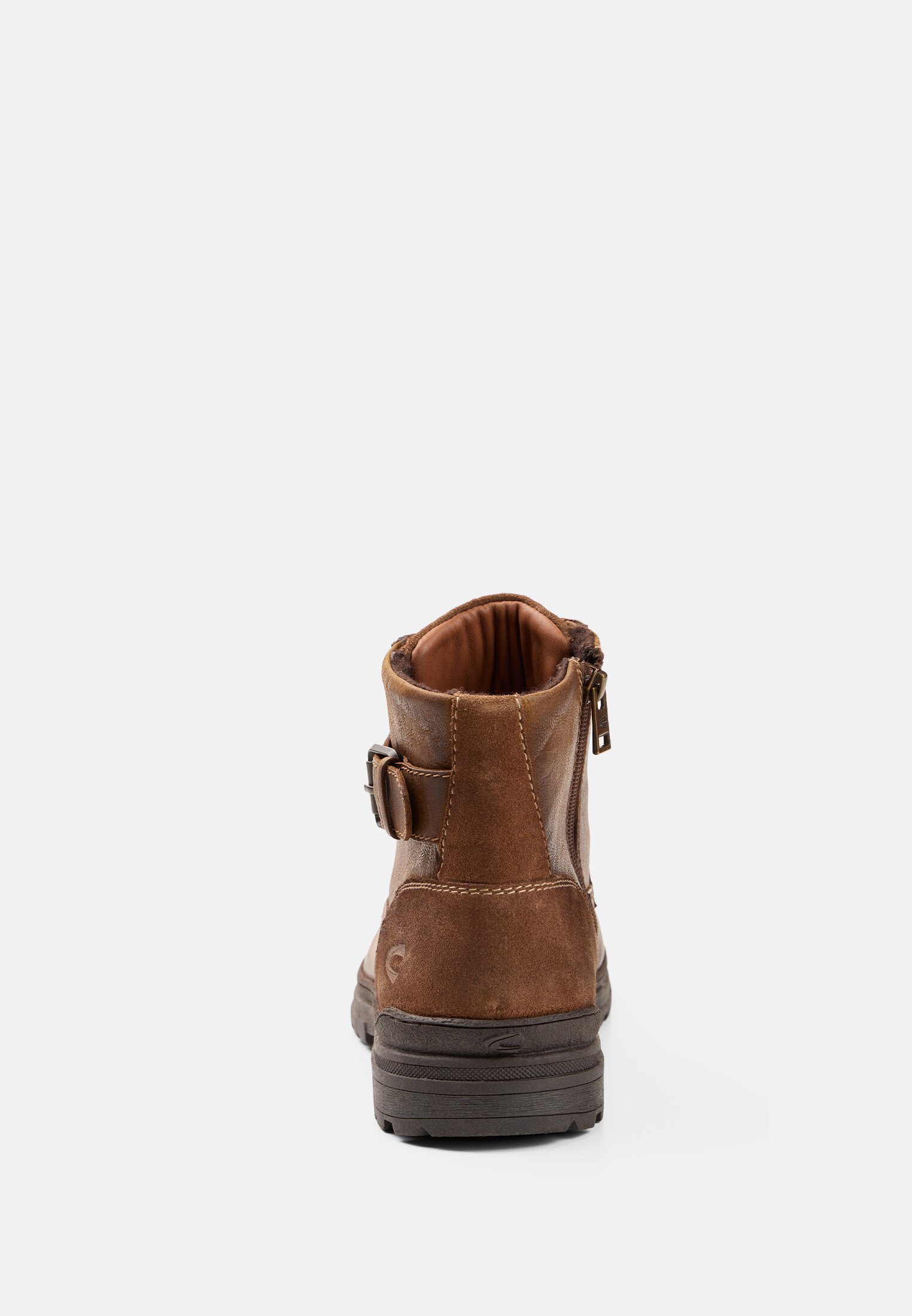 Herren Lederboot mit Warmfutter Cognac vorne nah