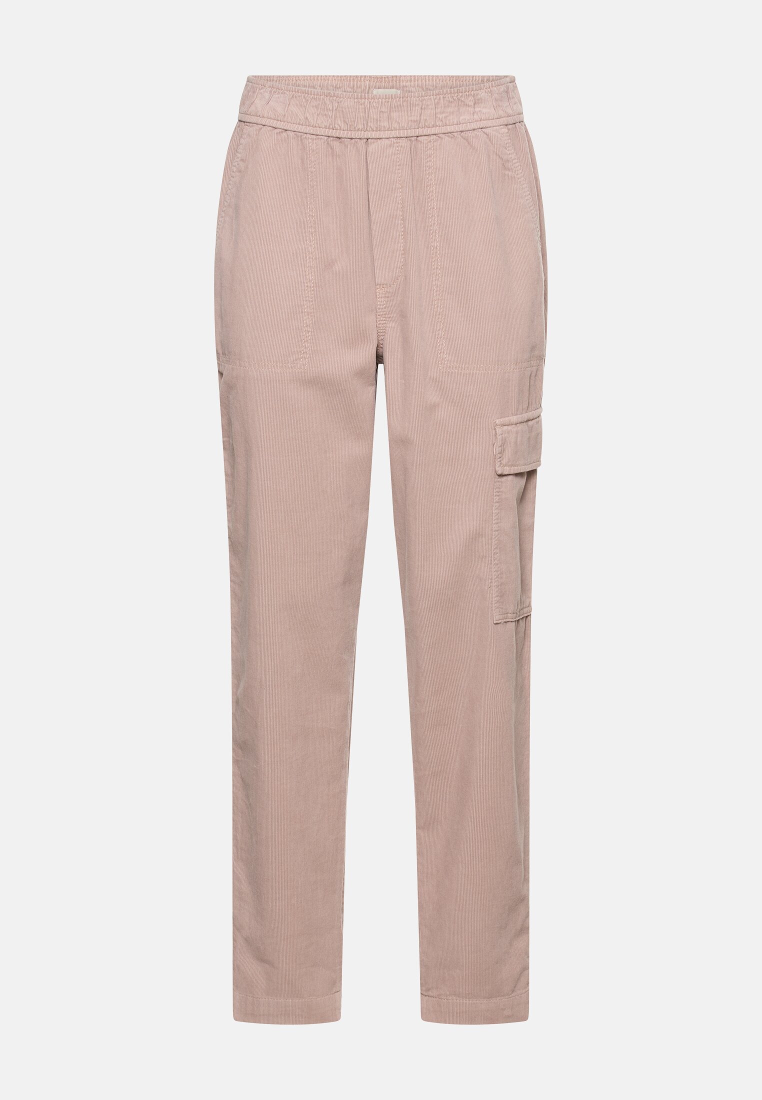 Damen Cargo-Hose aus reiner Baumwolle Dunkles Lilarosa frontal vorn