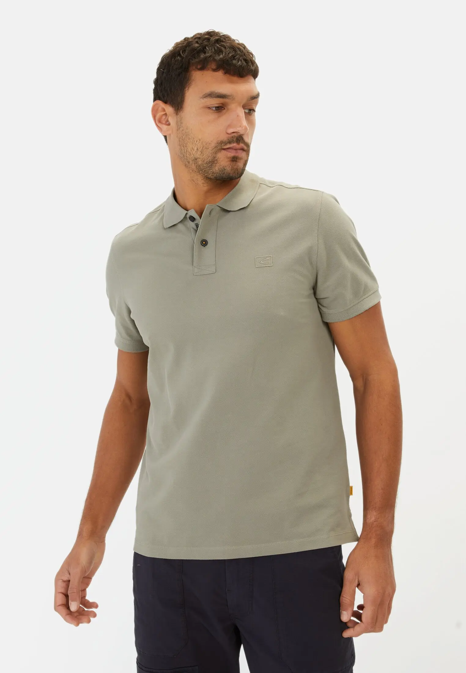 Men Half sleeve polo shirt made of pure cotton Khaki