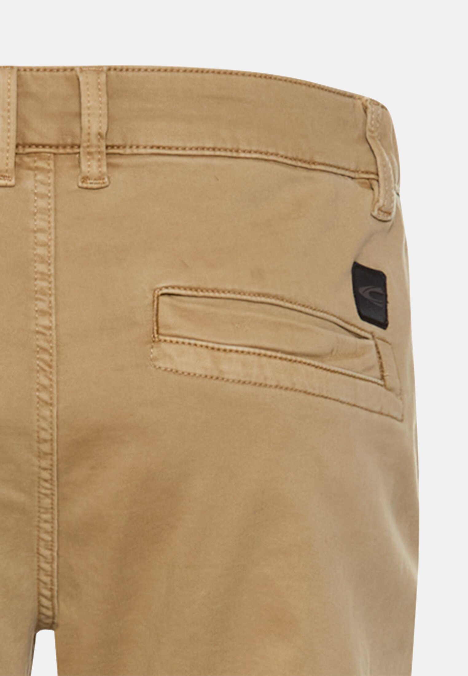 Herren Chino Regular Fit aus Baumwolle mit Stretchanteil Beige hinten nah