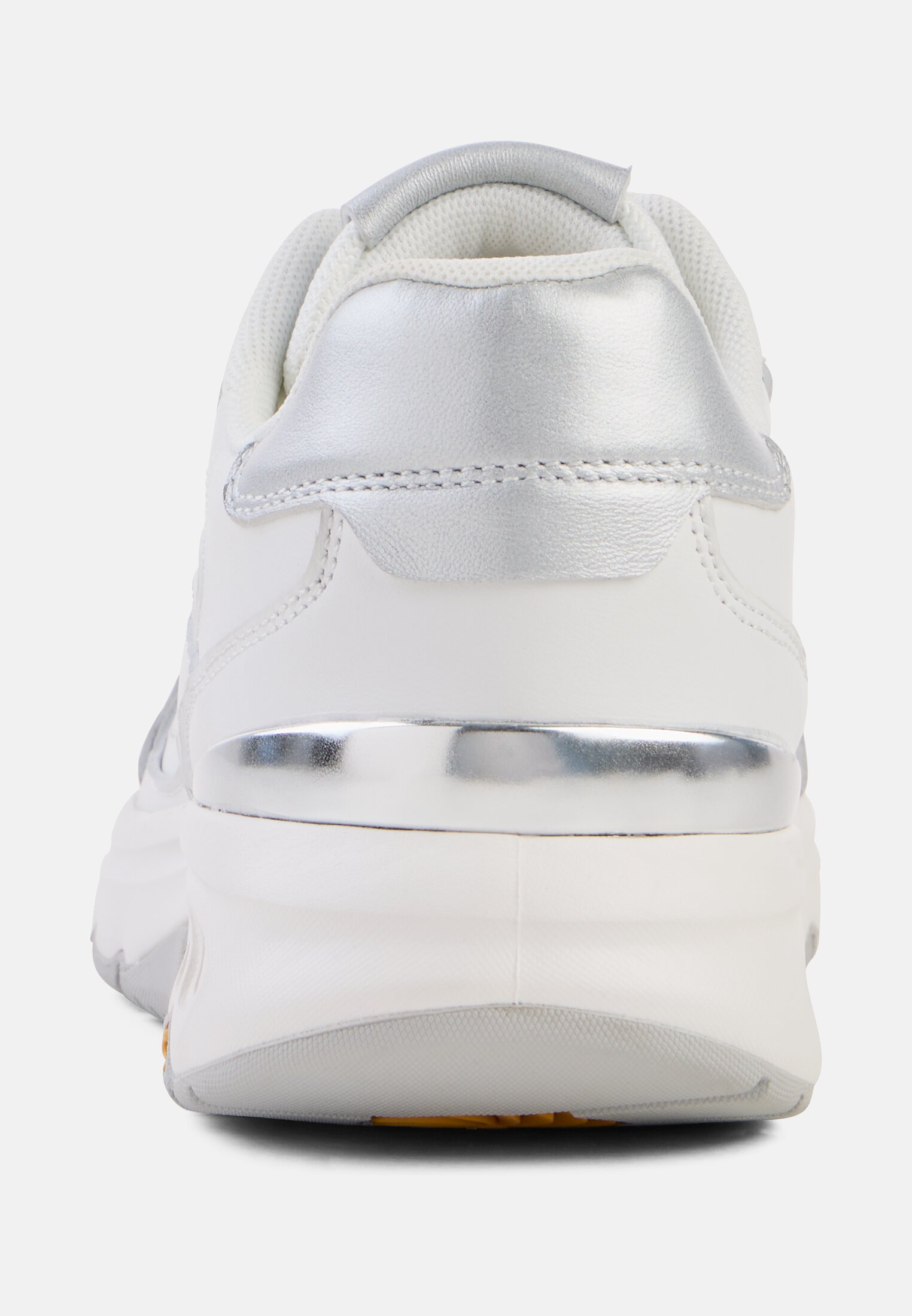 Damen Schnürsneaker mit softem Leder Weiß vorne nah