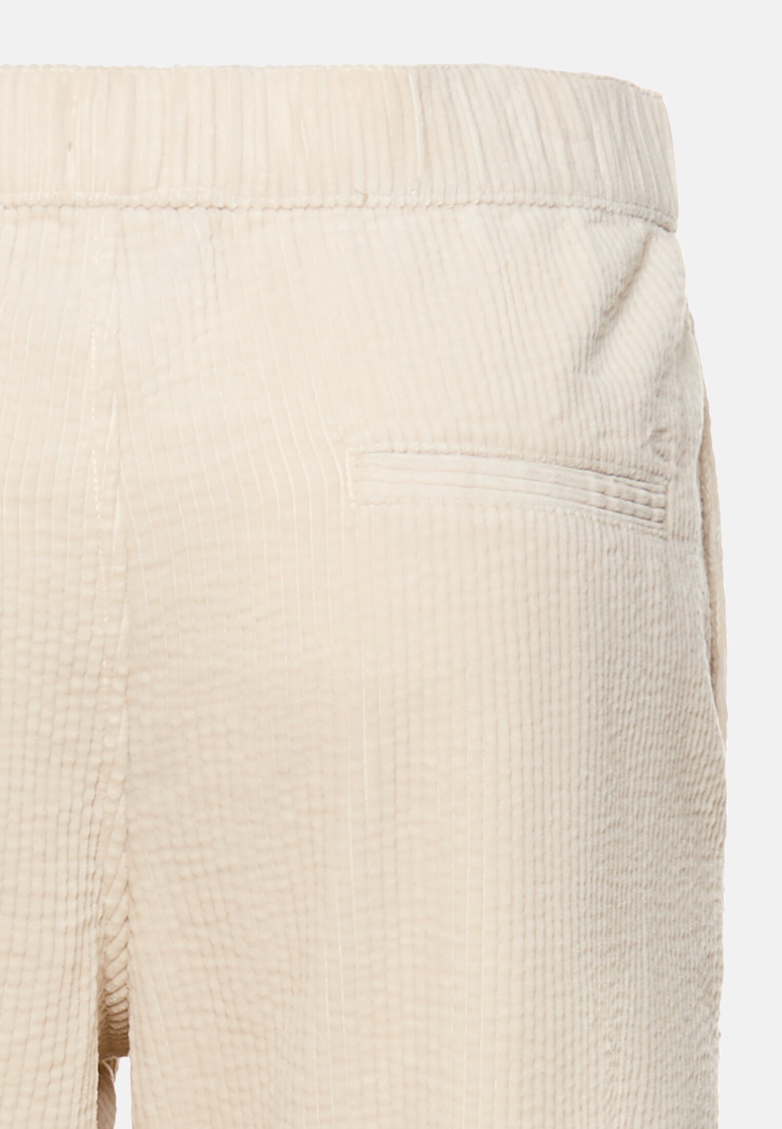 Women Wide leg corduroy trousers Pearl White close back