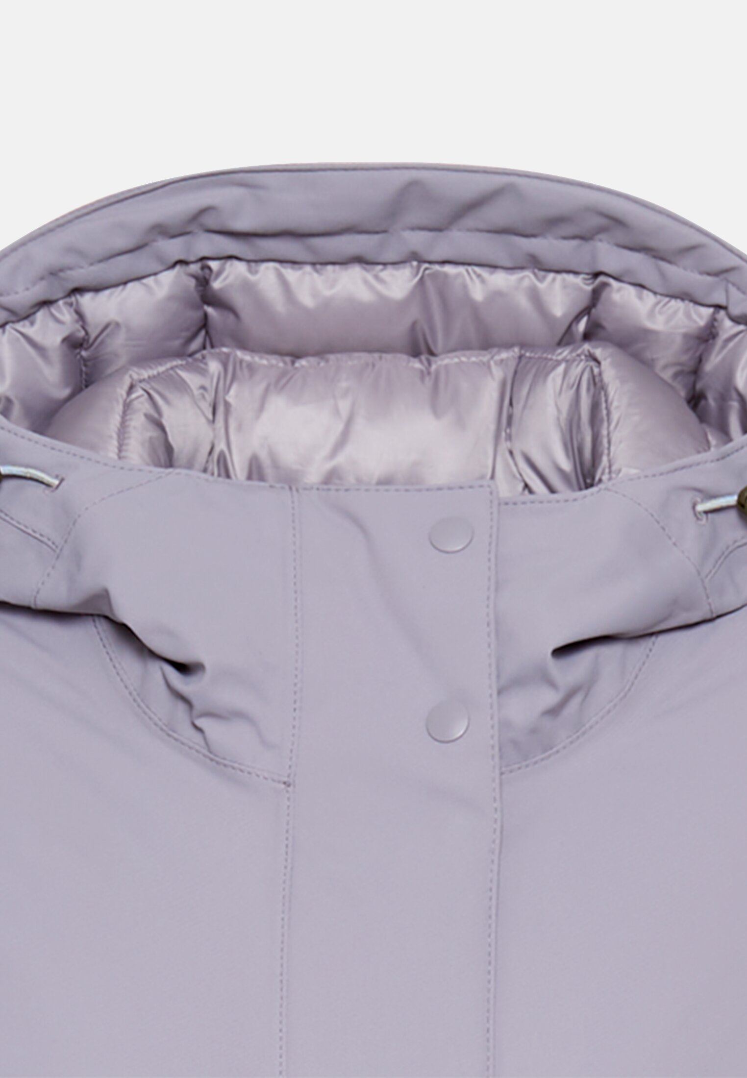 Damen Funktionsparka mit reflektierenden Details Lila vorne nah