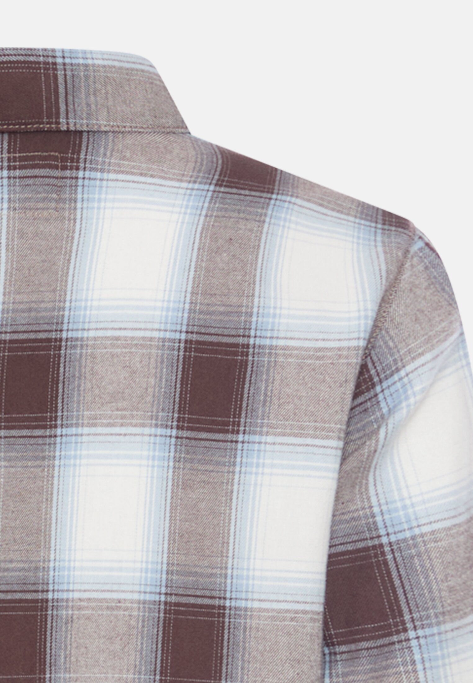 Women Blouse with breast pocket Brown close back