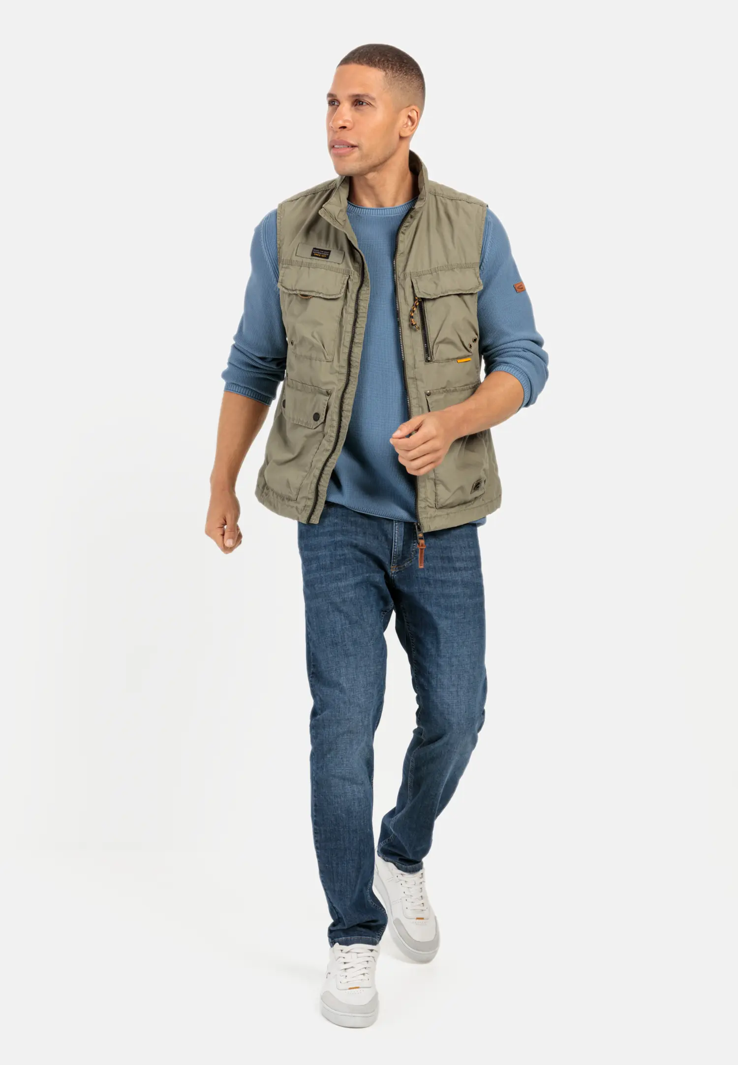 Multipocket Weste für Herren in Khaki | 62 | camel active