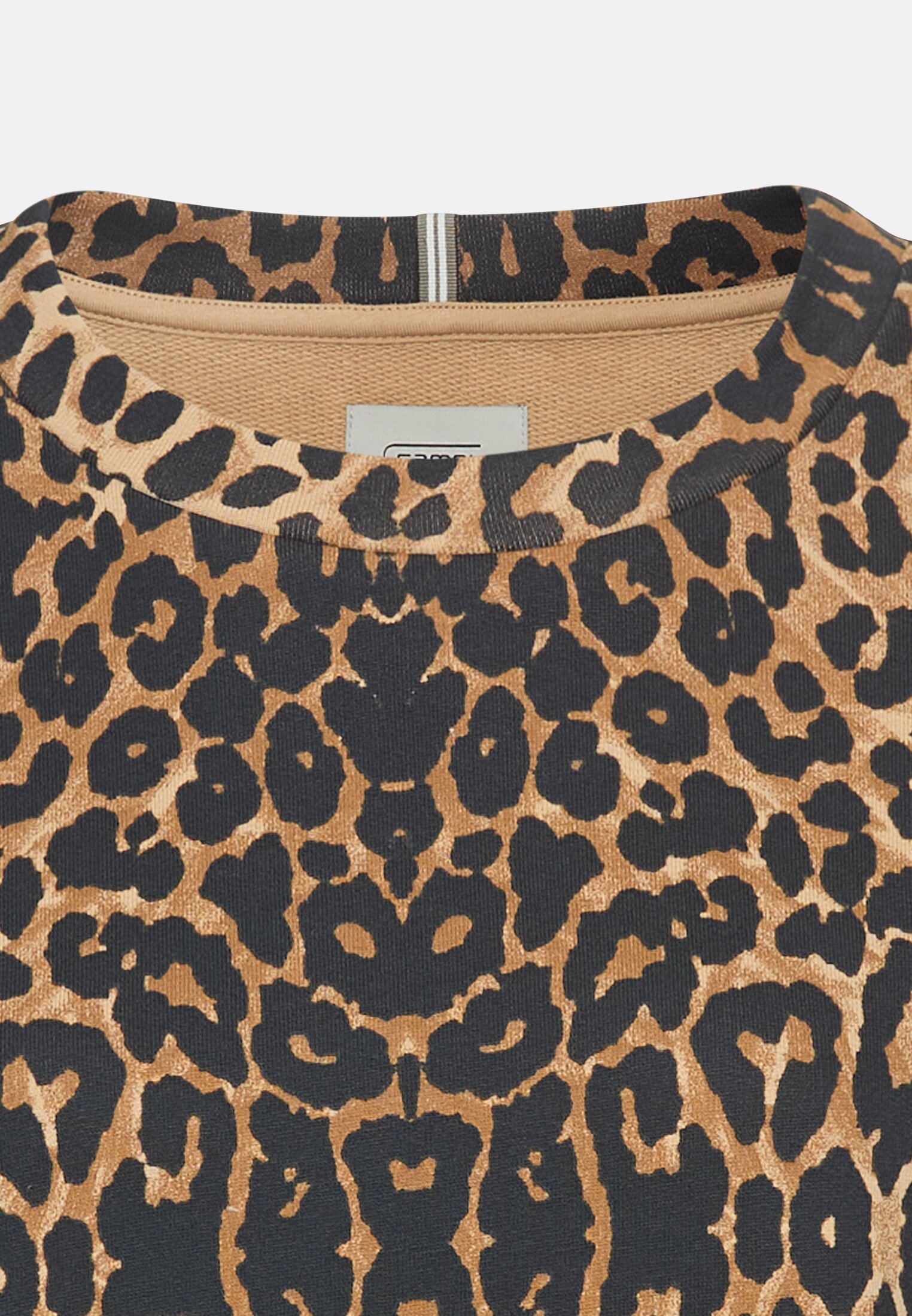 Damen Oversized Sweatshirt aus reiner Baumwolle mit Rundhalsausschnitt Leo vorne nah