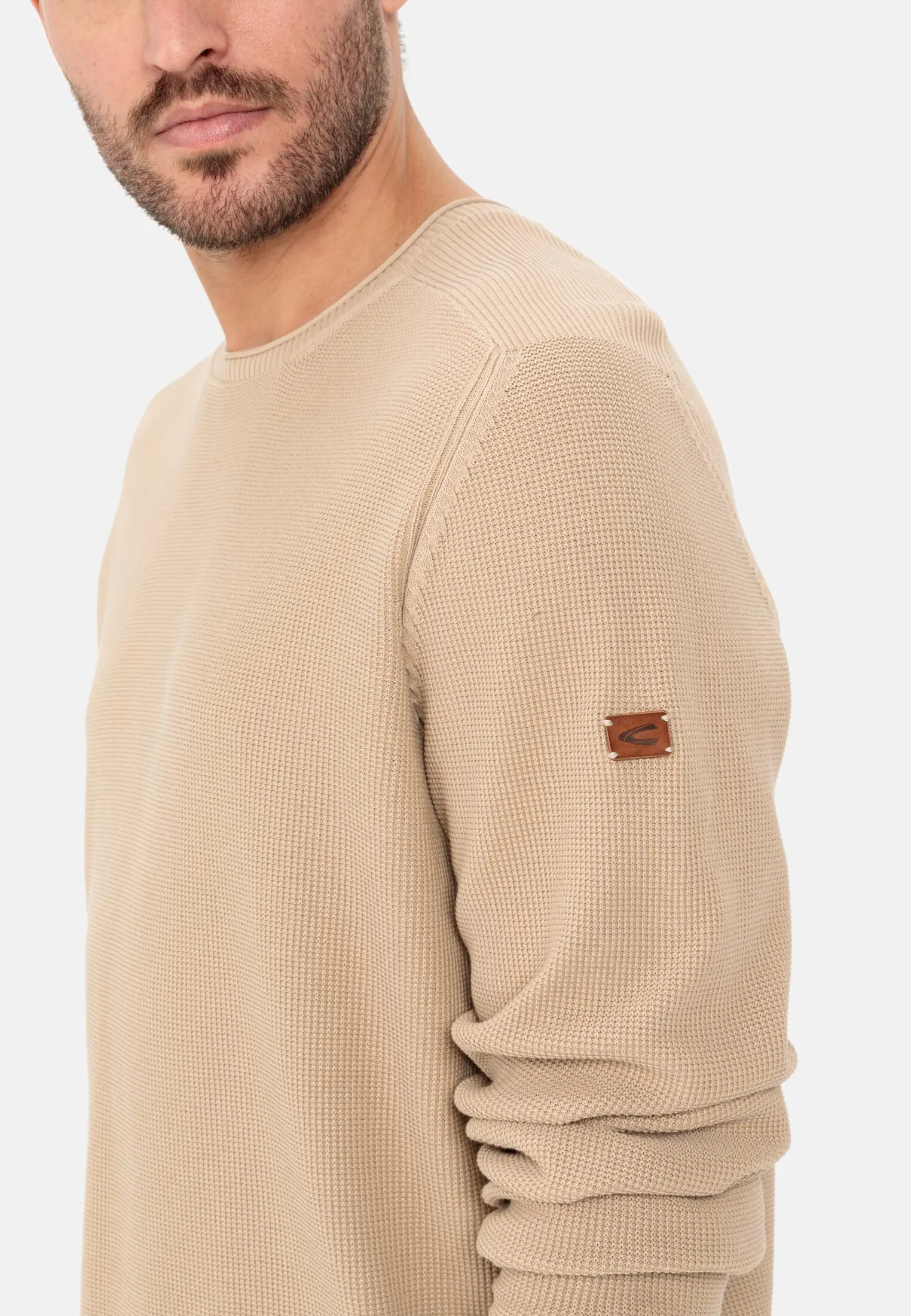 Feinstrickpullover für Herren in Sand | XL | camel active 