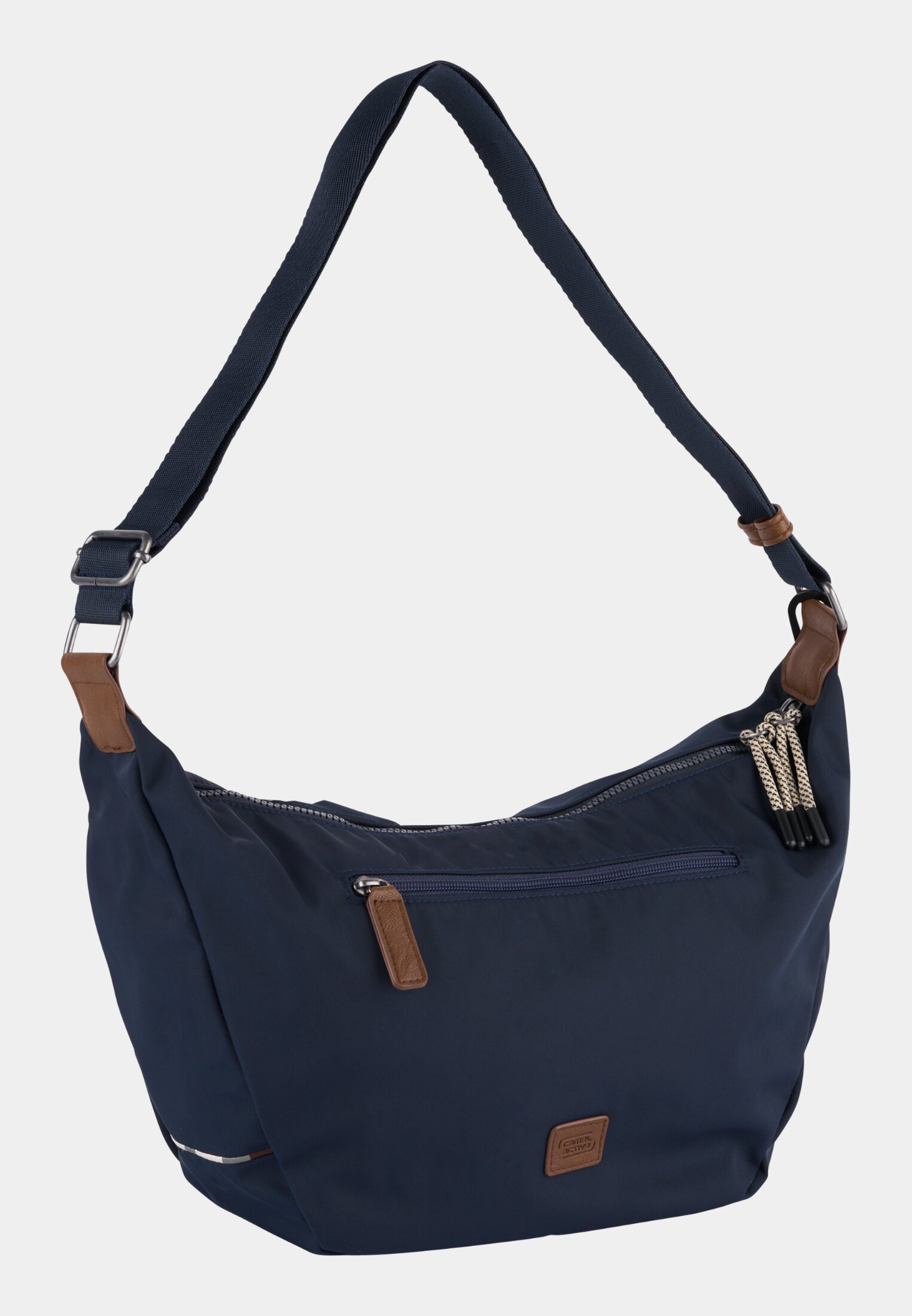 Women AURUM bag with zippered pockets Dark Blue frontal back