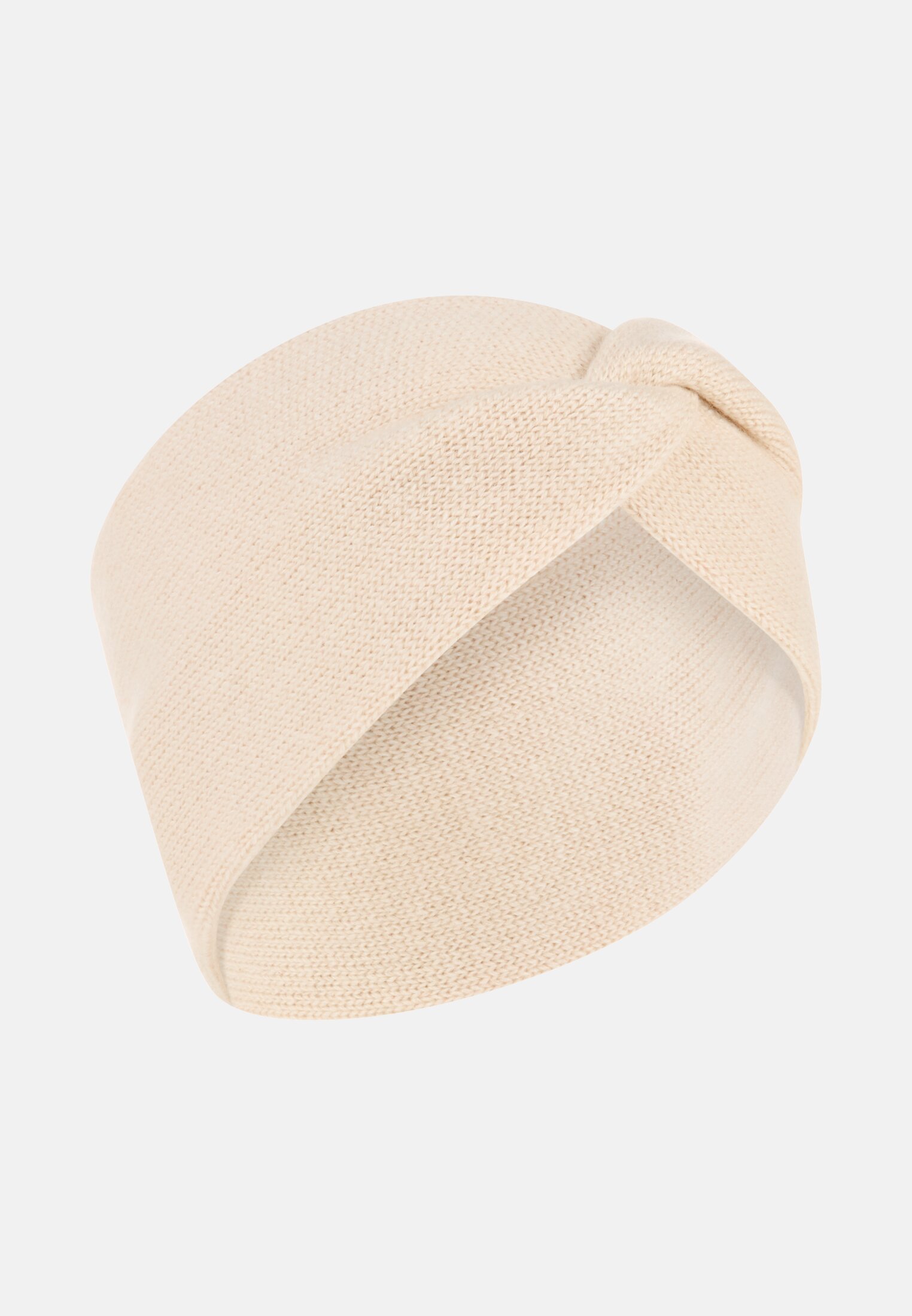Women Headband made of pure cashmere Beige frontal front