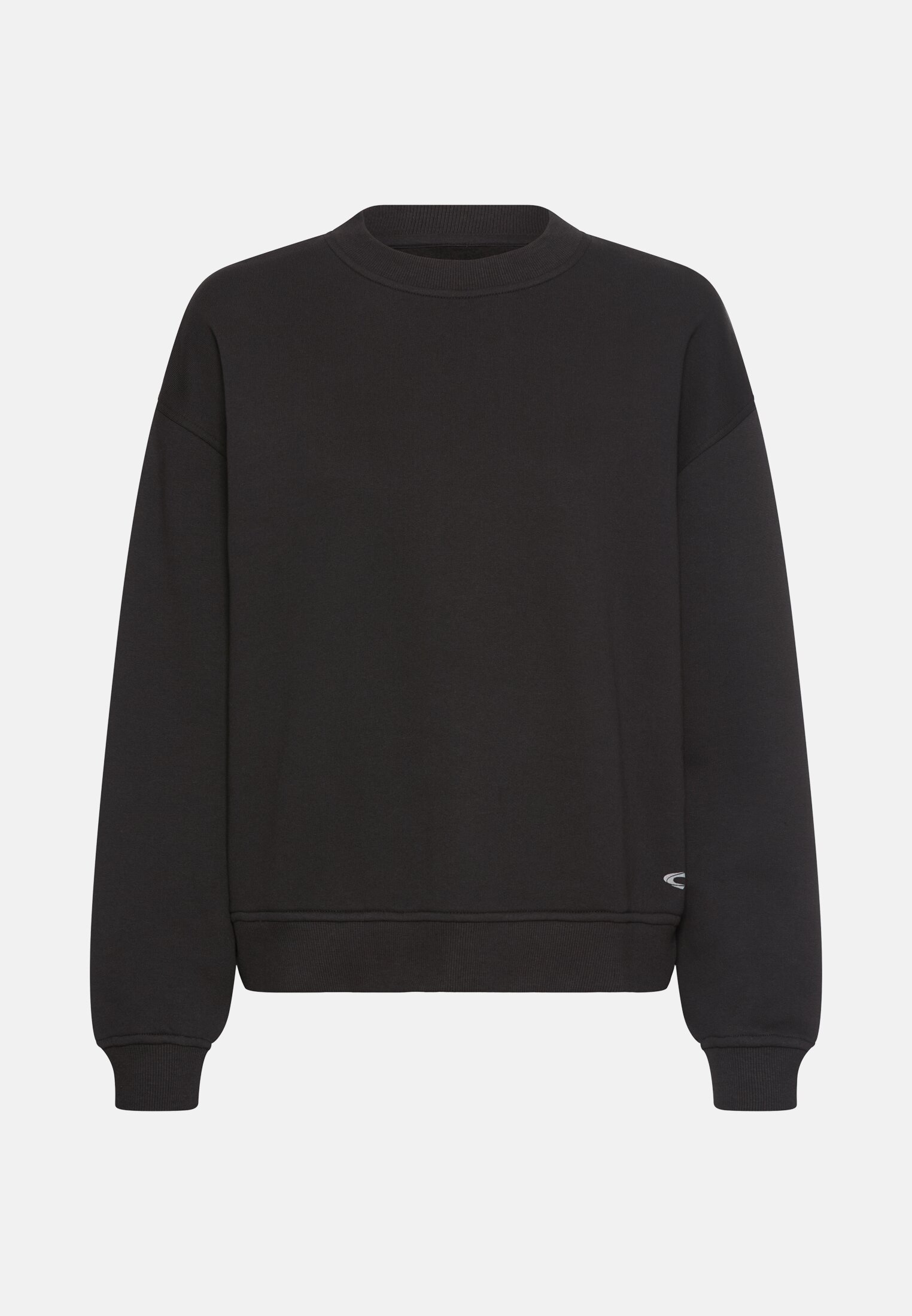 Damen Sweatshirt mit Backprint Schwarz frontal vorn