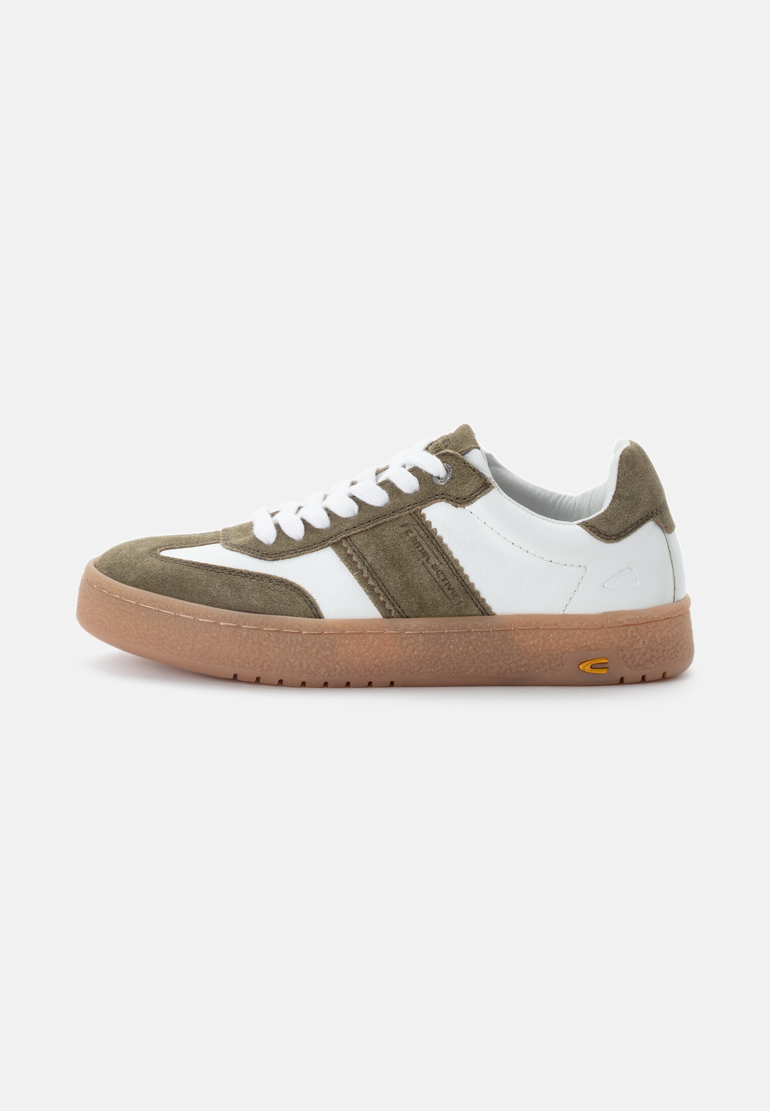 Damen Sneaker aus Leder Grün frontal vorn