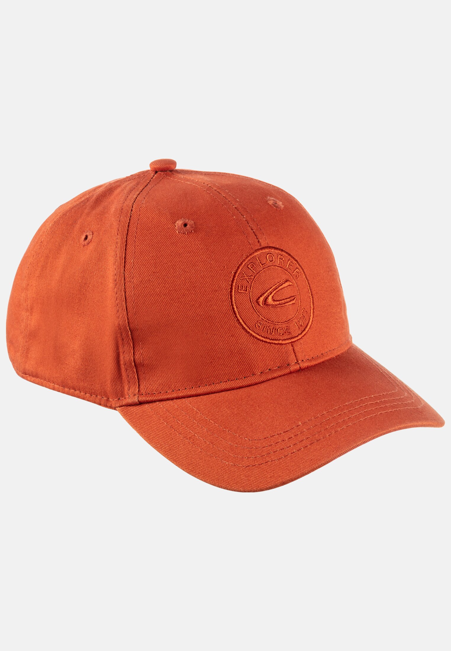 Herren Basic Cap aus reiner Baumwolle Orange frontal vorn