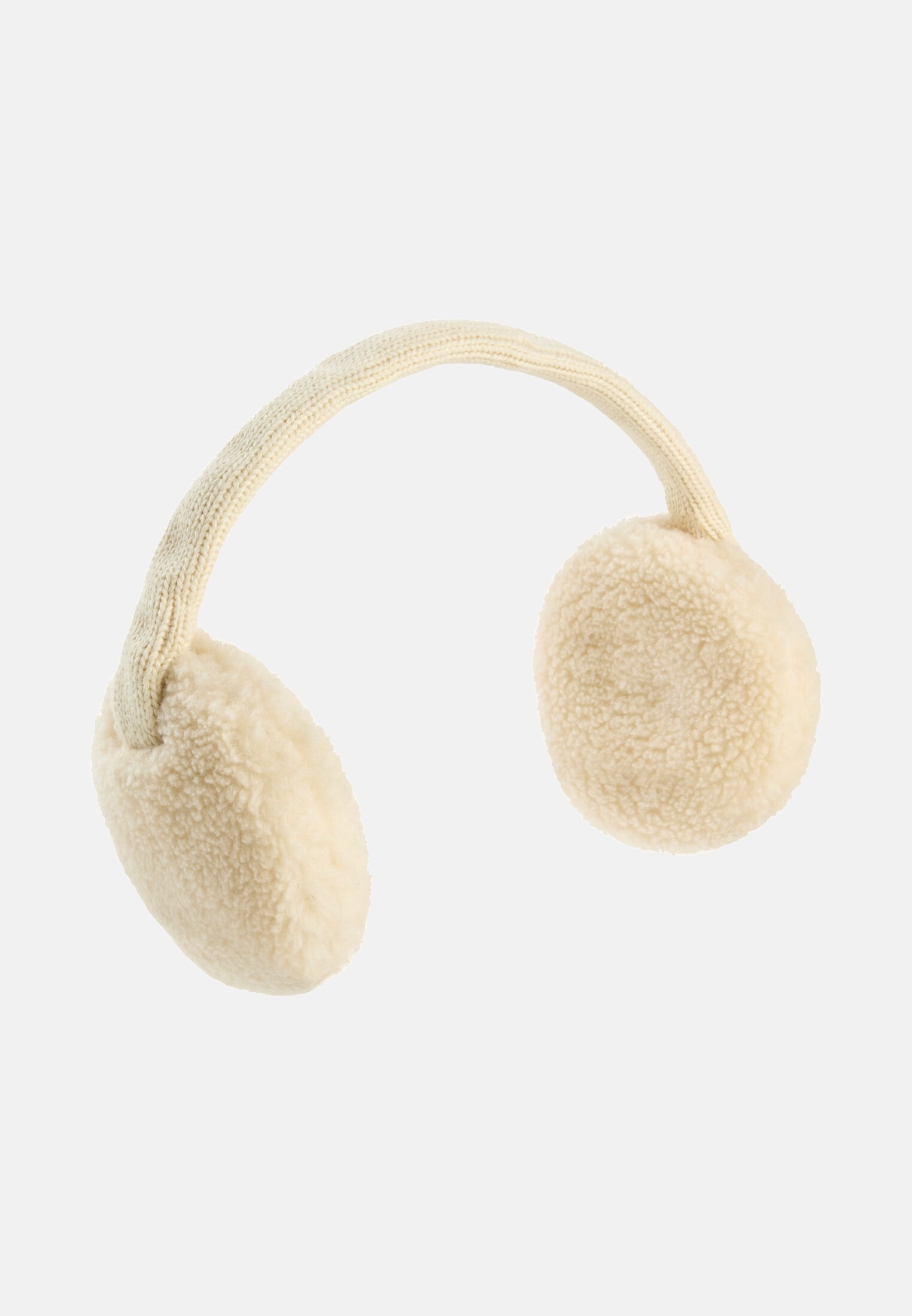 Damen Ohrenschützer mit verstellbarem Bügel Milk White frontal hinten