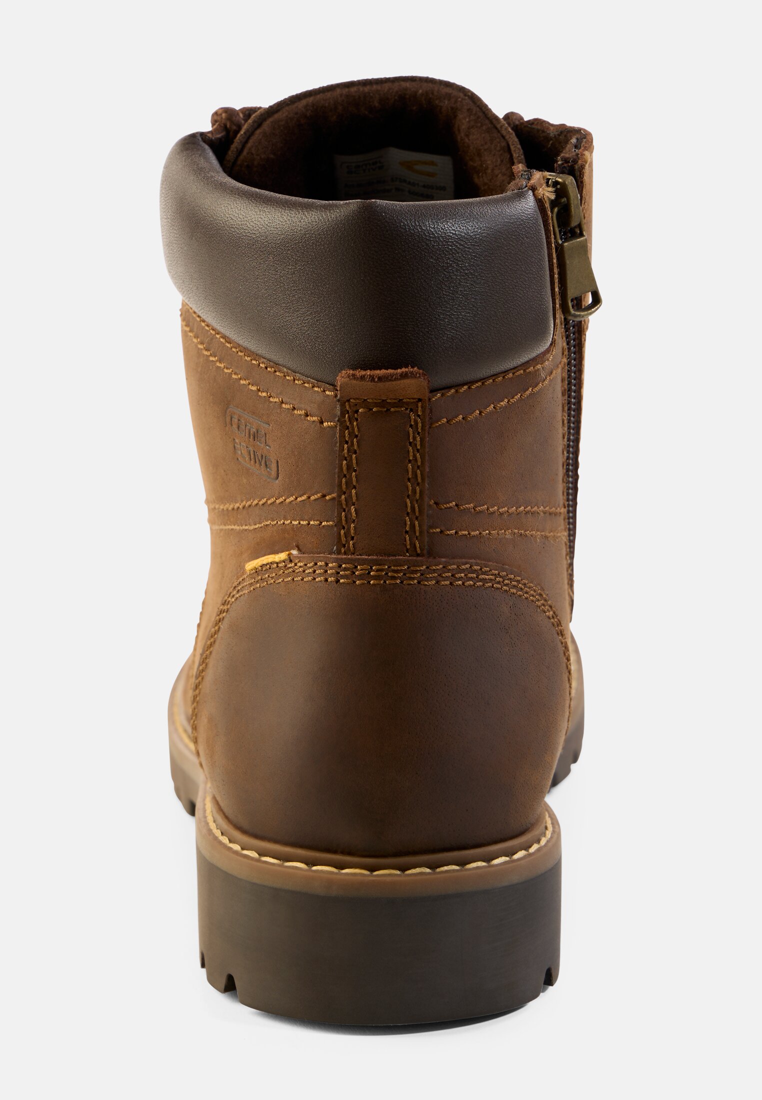 Heren Veterschoenen van echt leer Bruin front dichtbij