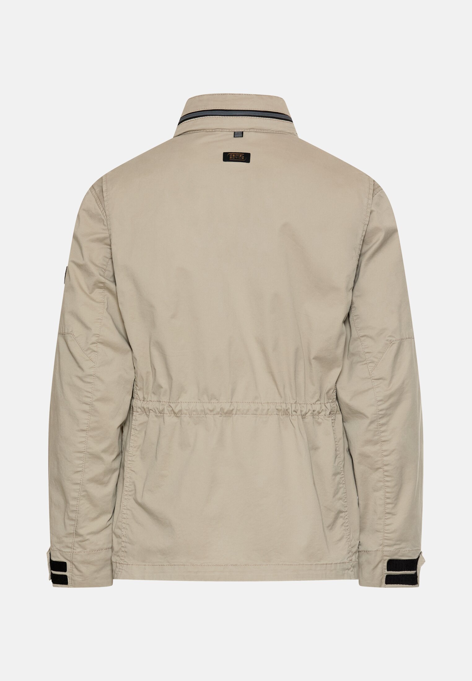 Heren Blouson met oprolbare capuchon Beige frontaal achter