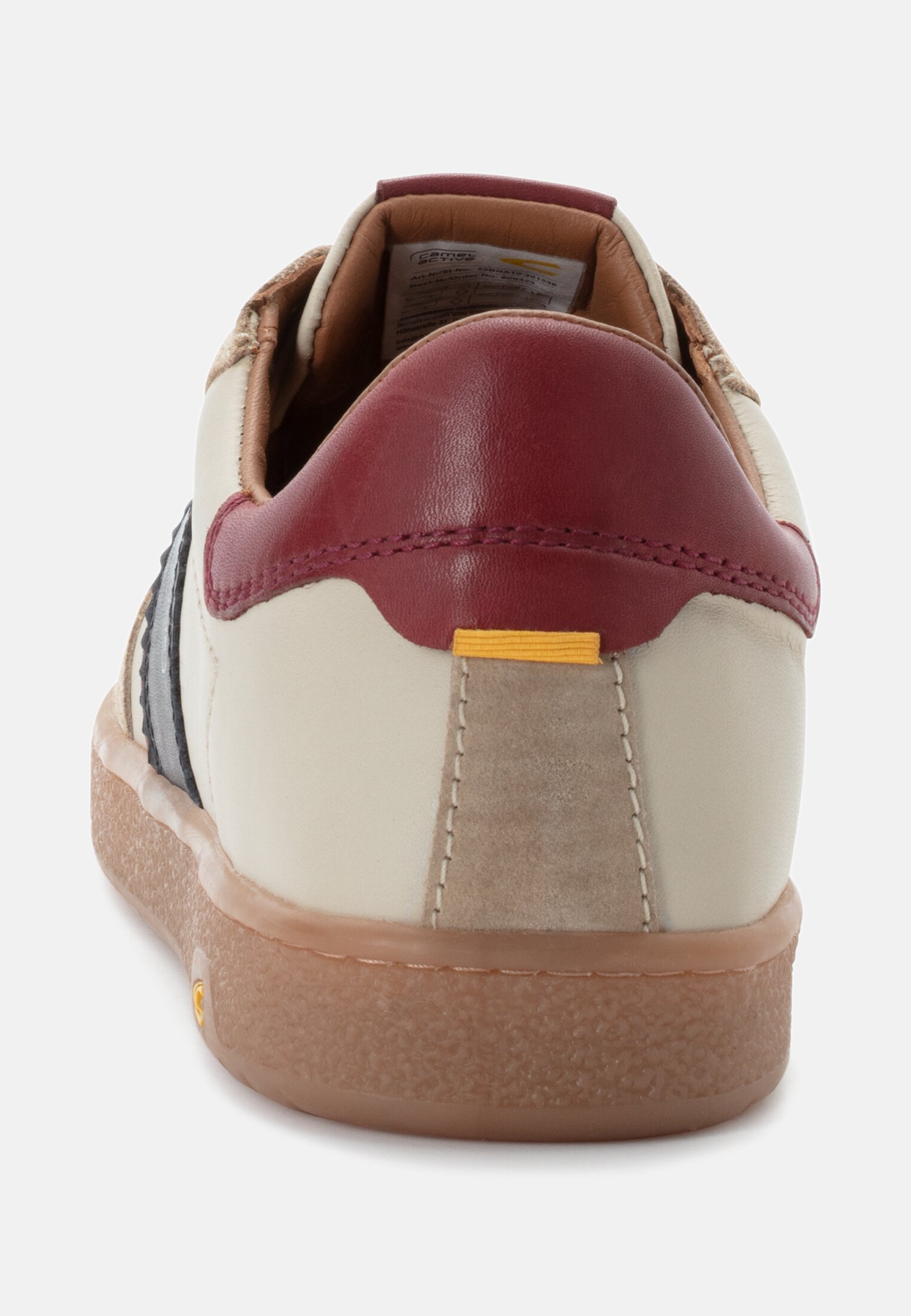 MI_55BNA10-0201-536_3G-00 Heren Sneakers met kleurrijke designelementen Beige front dichtbij