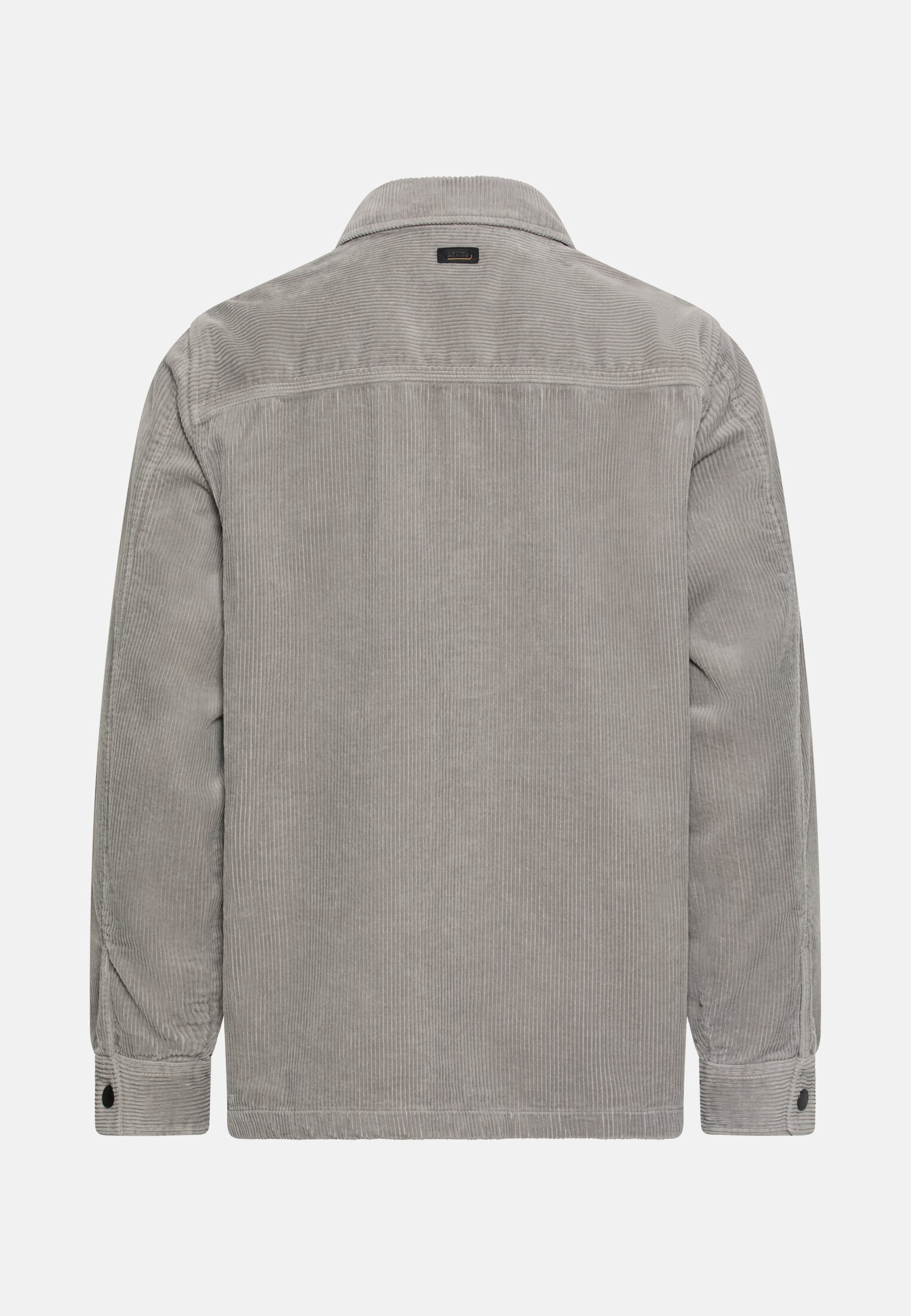 Men Cord overshirt made of 100% cotton Grey frontal back