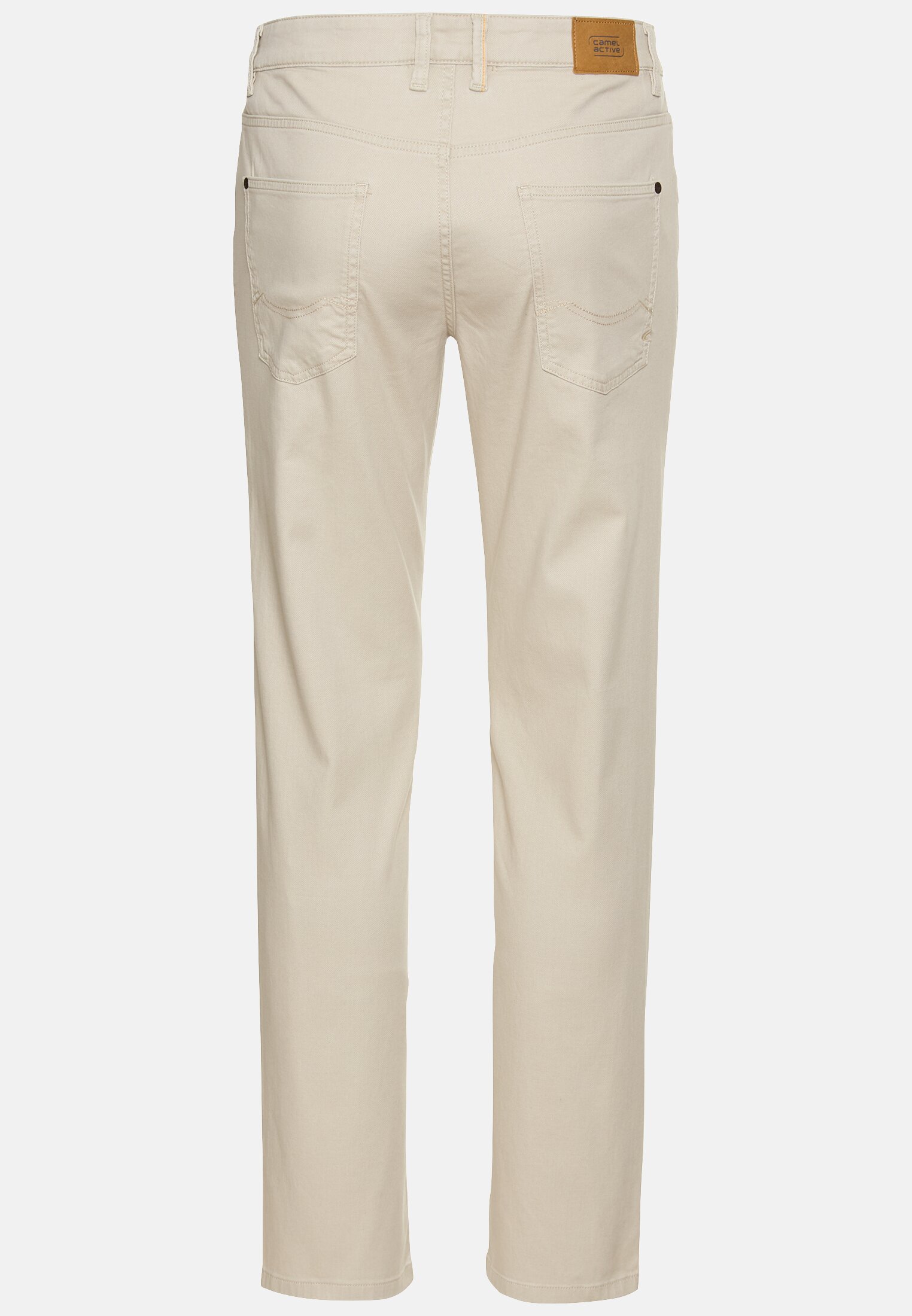 Men Regular Fit 5-pocket trousers Beige frontal back
