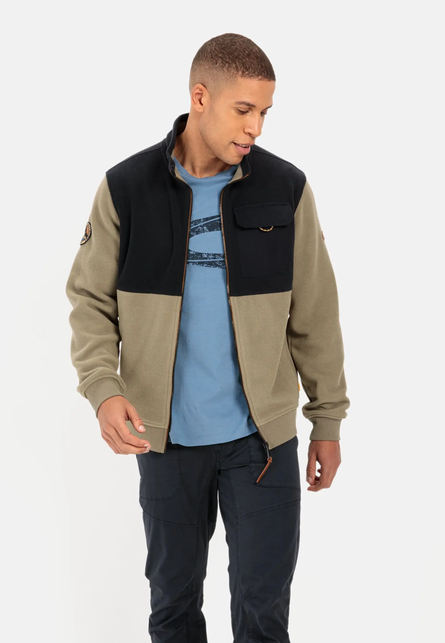 Fleecejacke für Herren in Khaki | M | camel active